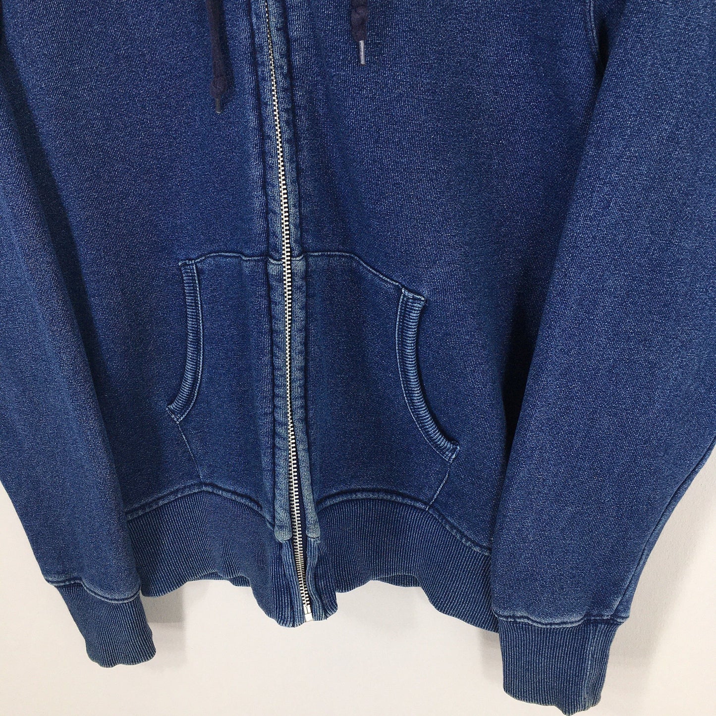 Indigo Blue Zipper Hoodies Medium