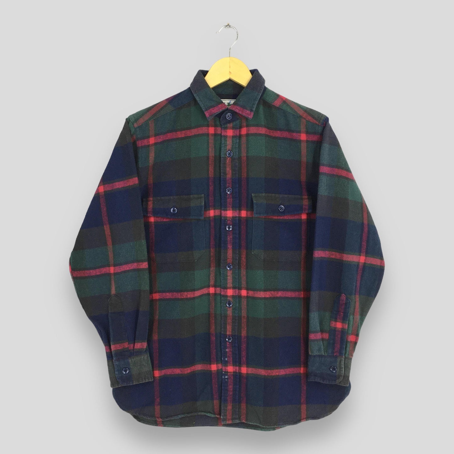 LL Bean Flannel Checkered Shirt Men Small