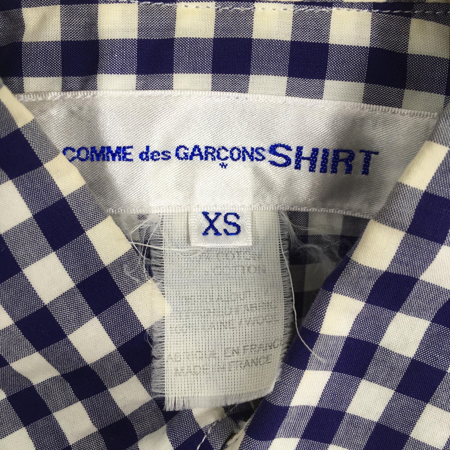 Comme Des Garcons Shirt Checkered Blue Shirt