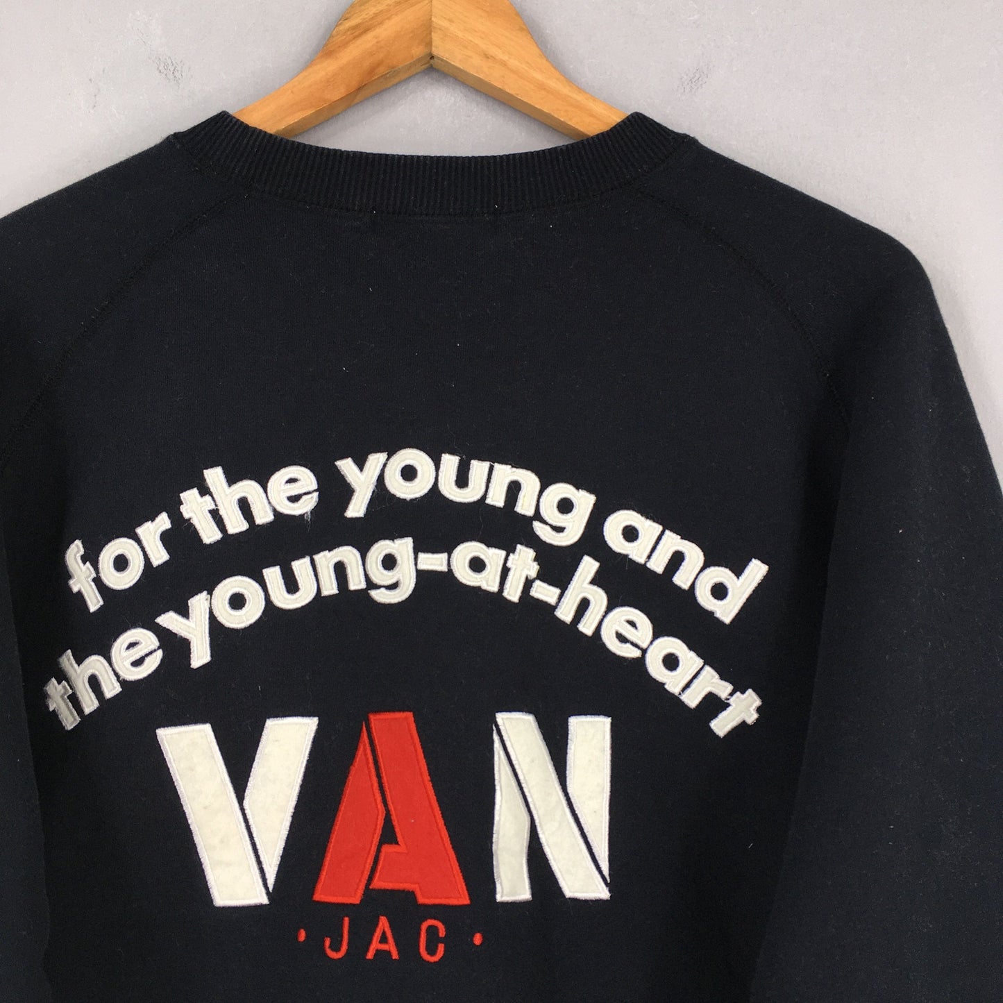 Van Jac Black Crewneck Sweatshirt Small