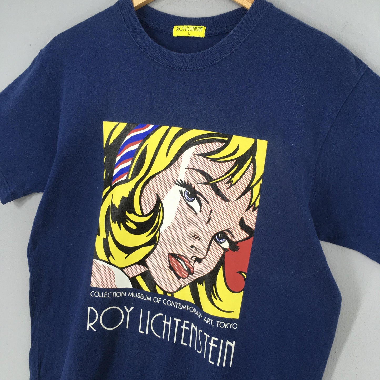 Roy Lichtenstein Girl with Hair Ribbon Artwork T shirt Large