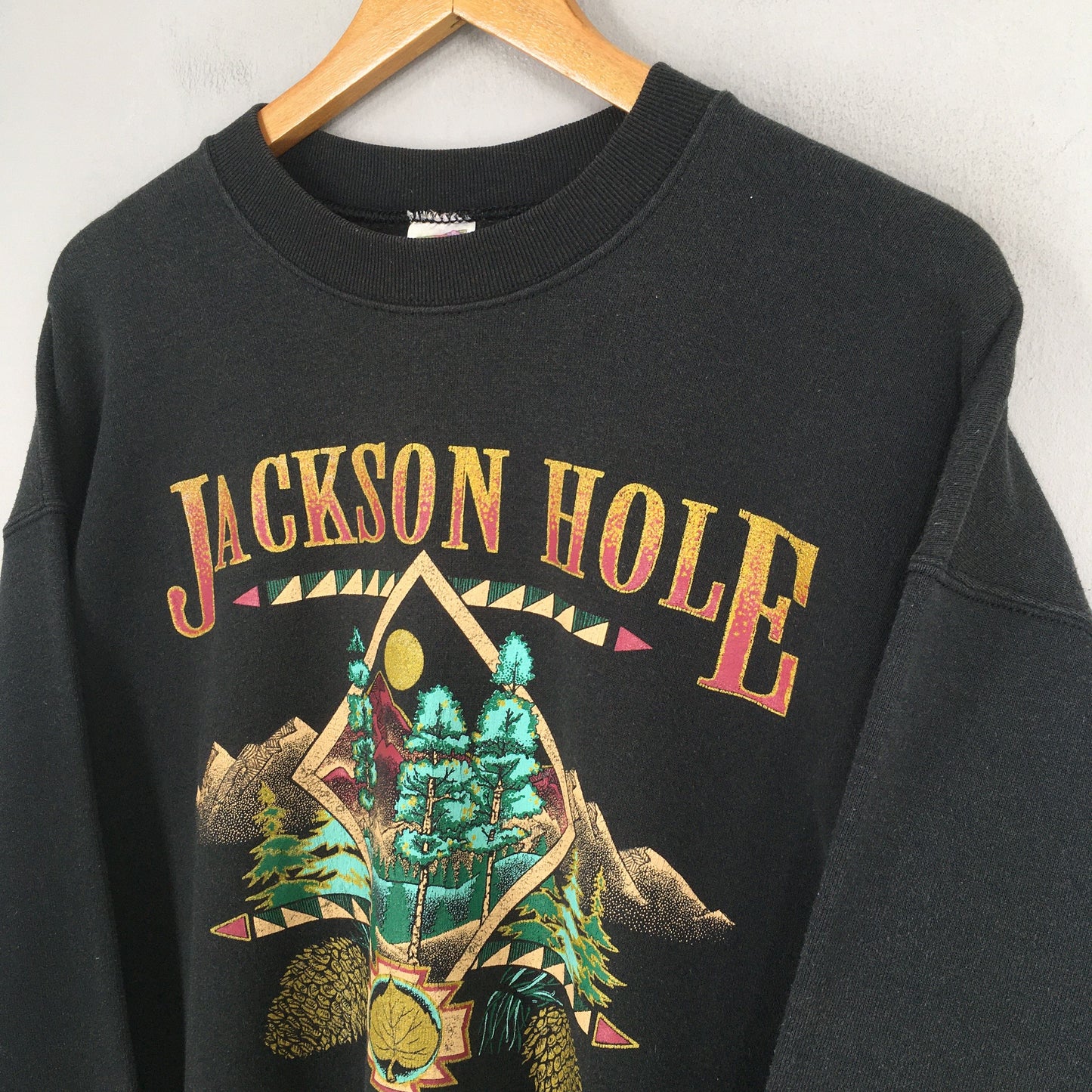 Jackson Hole Black Pullover Sweater Large