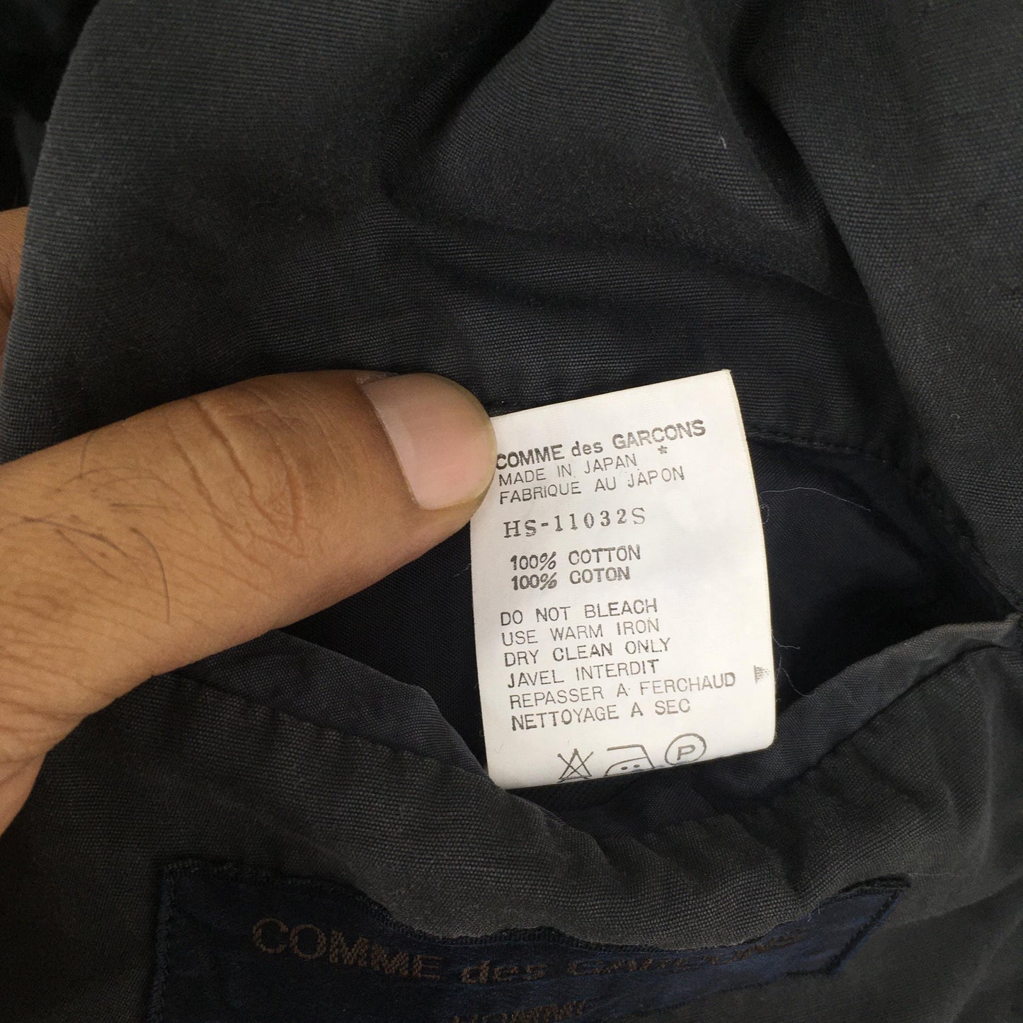 Comme Des Garcons Homme Cotton Coat Blazer Small