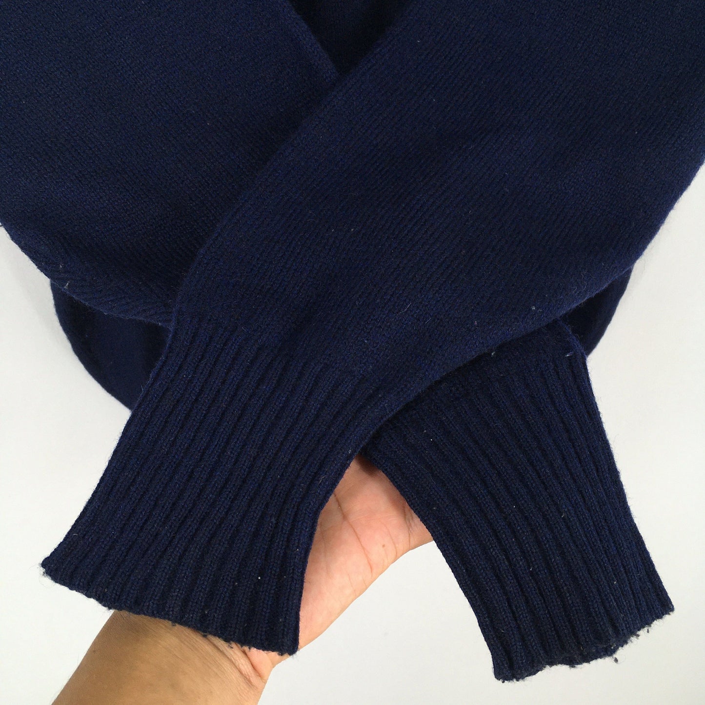 Fred Perry Blue Knitwear Wool Sweater Small