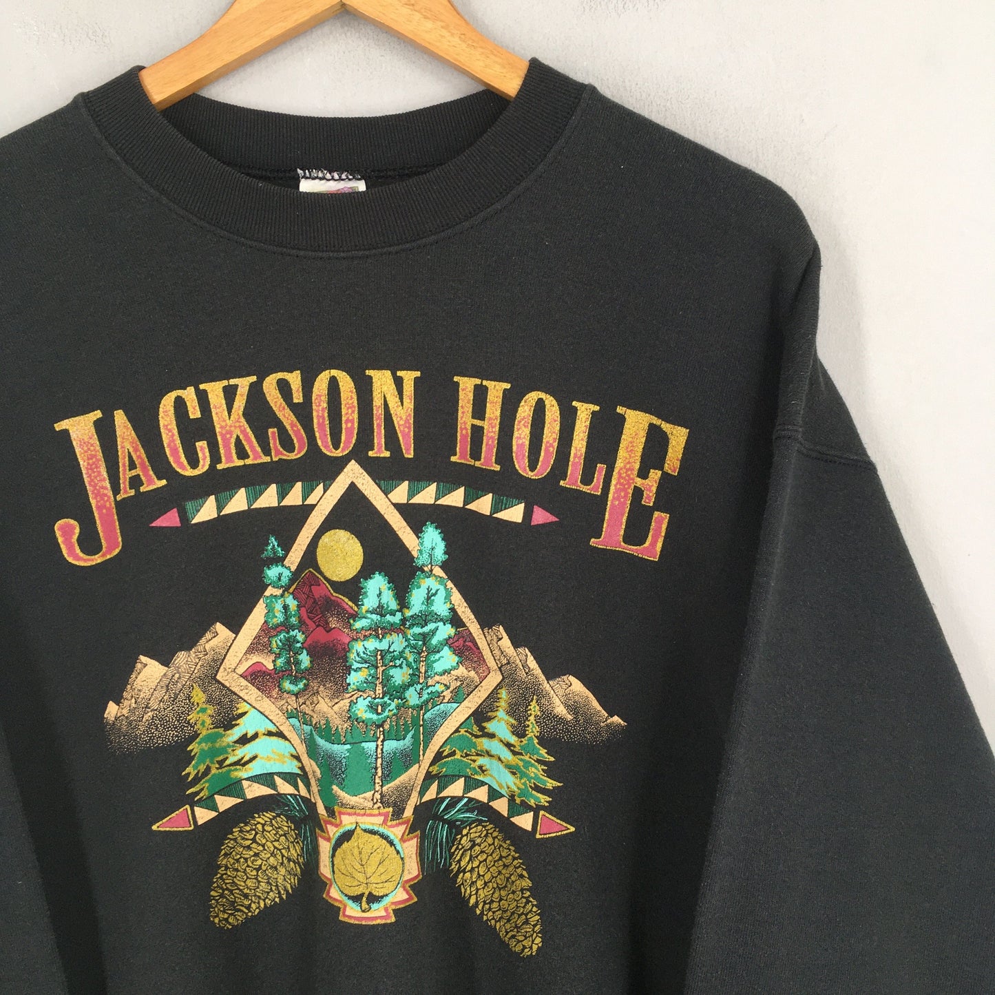 Jackson Hole Black Pullover Sweater Large