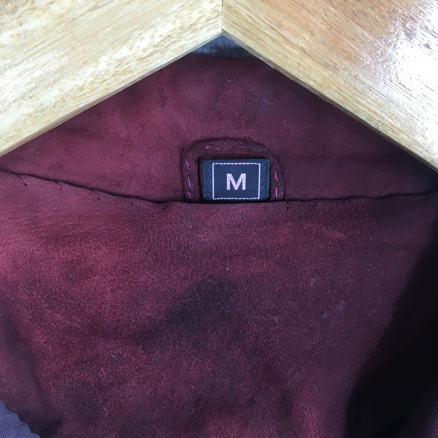 Women's Fringe Jacket Medium Suede Leather Burgundy Patina Goth Punk Rodeo