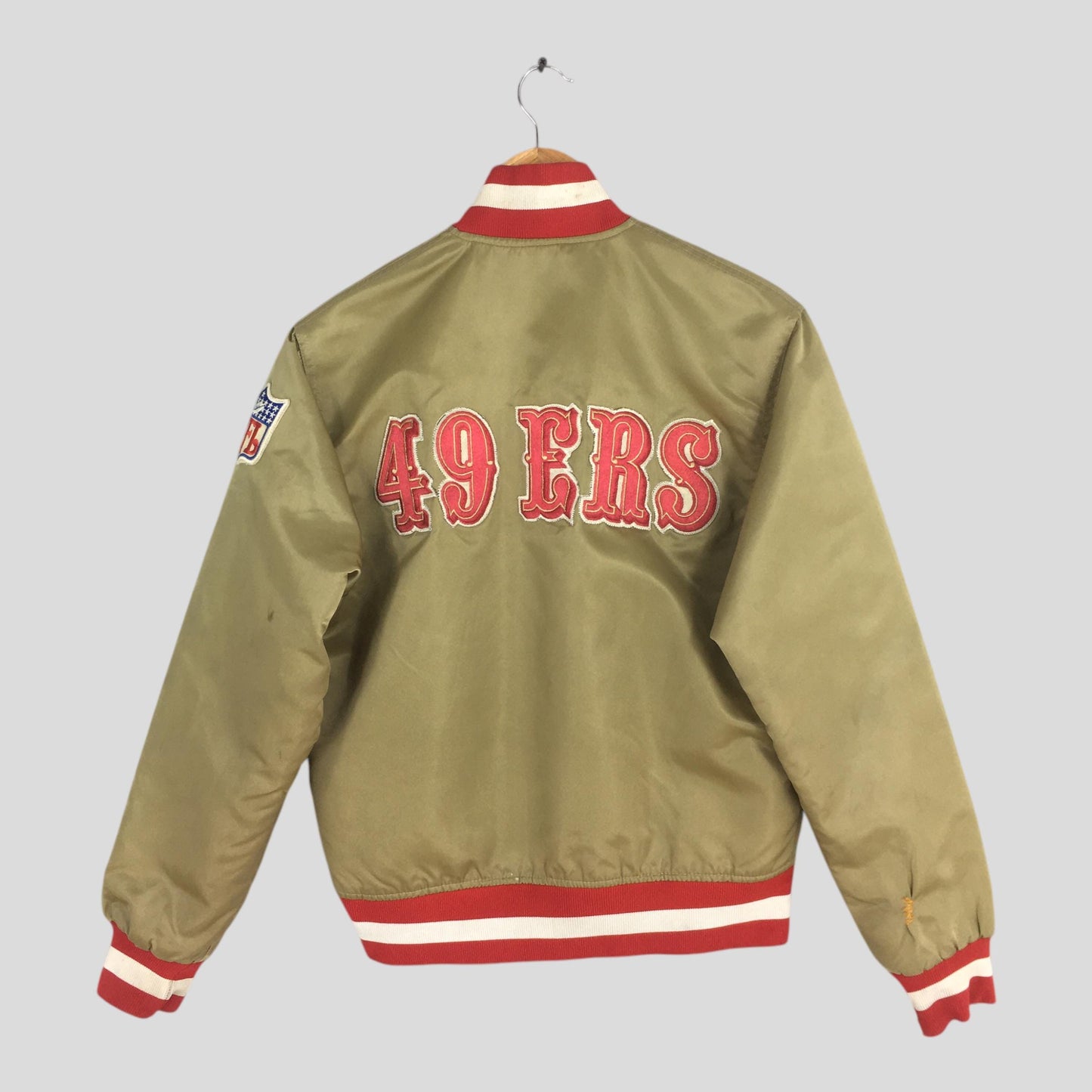 San Francisco 49ers NFL Gold Satin Jacket Small