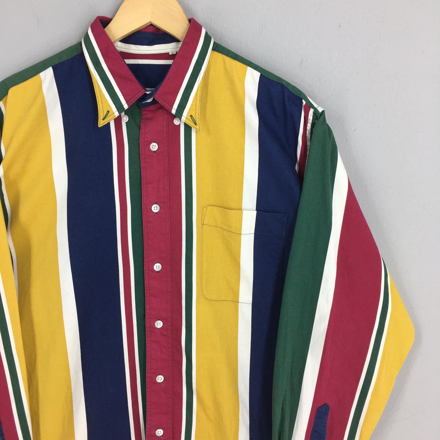 Multicolor Stripes Brushpopper Shirt Large