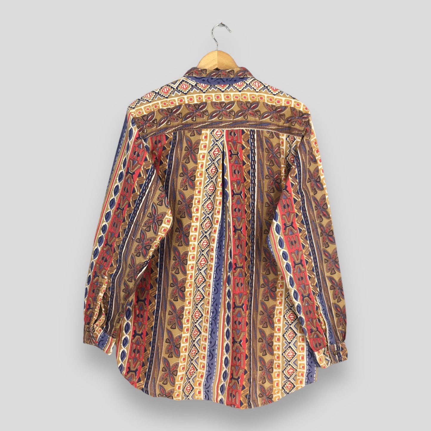 Funky Abstract Multicolor Flannel Shirt Medium