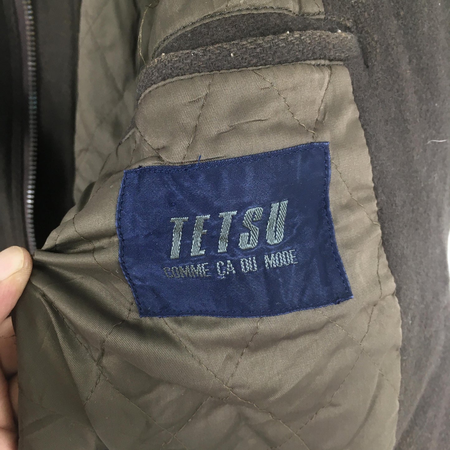 Tetsu Comme Ca Du Mode Wool Varsity Jacket Large