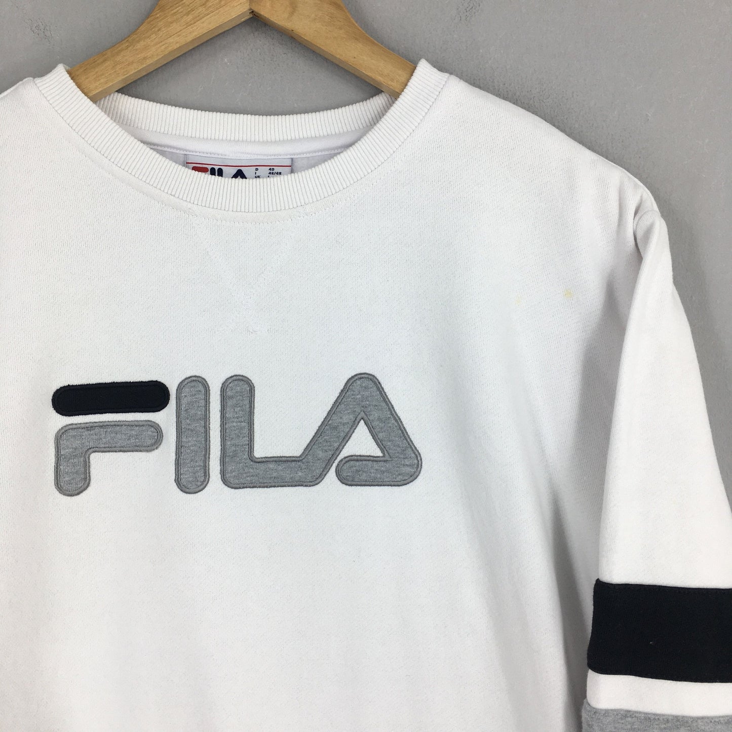 Fila Italia White Sweatshirt Medium