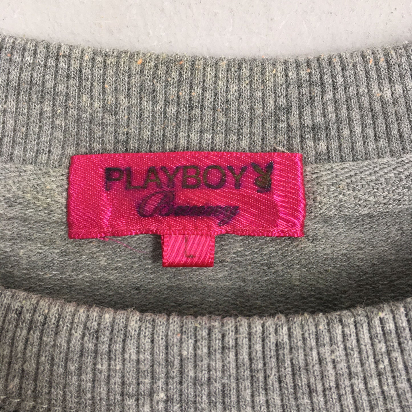 Playboy Bunny Sweatshirt Gray Large