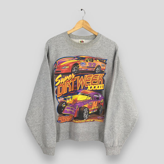 Super Dirt Week Racing Car Pullover Sweatshirt XLarge