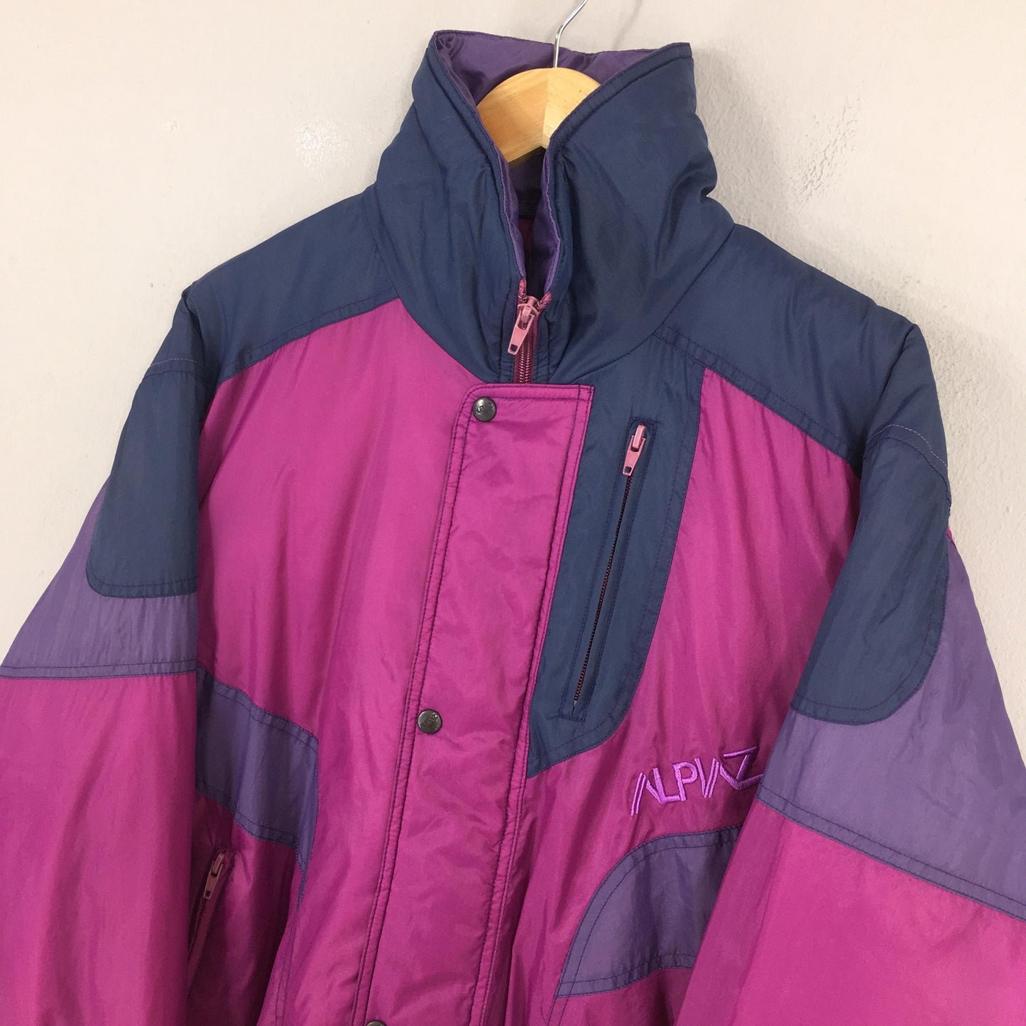 Alpiaz Italy Ski Wear Purple Hoodie Jacket Small