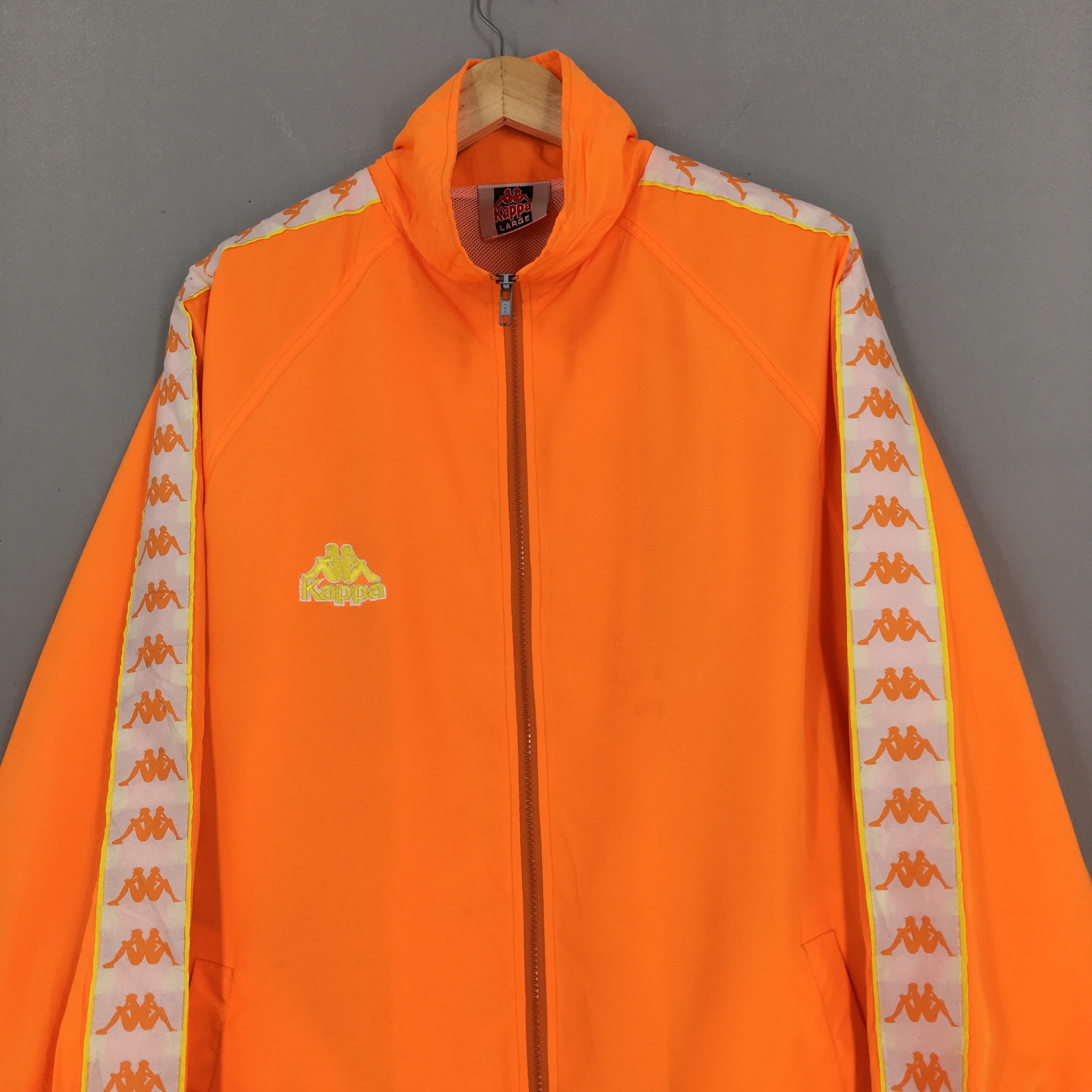 Orange kappa hot sale track jacket