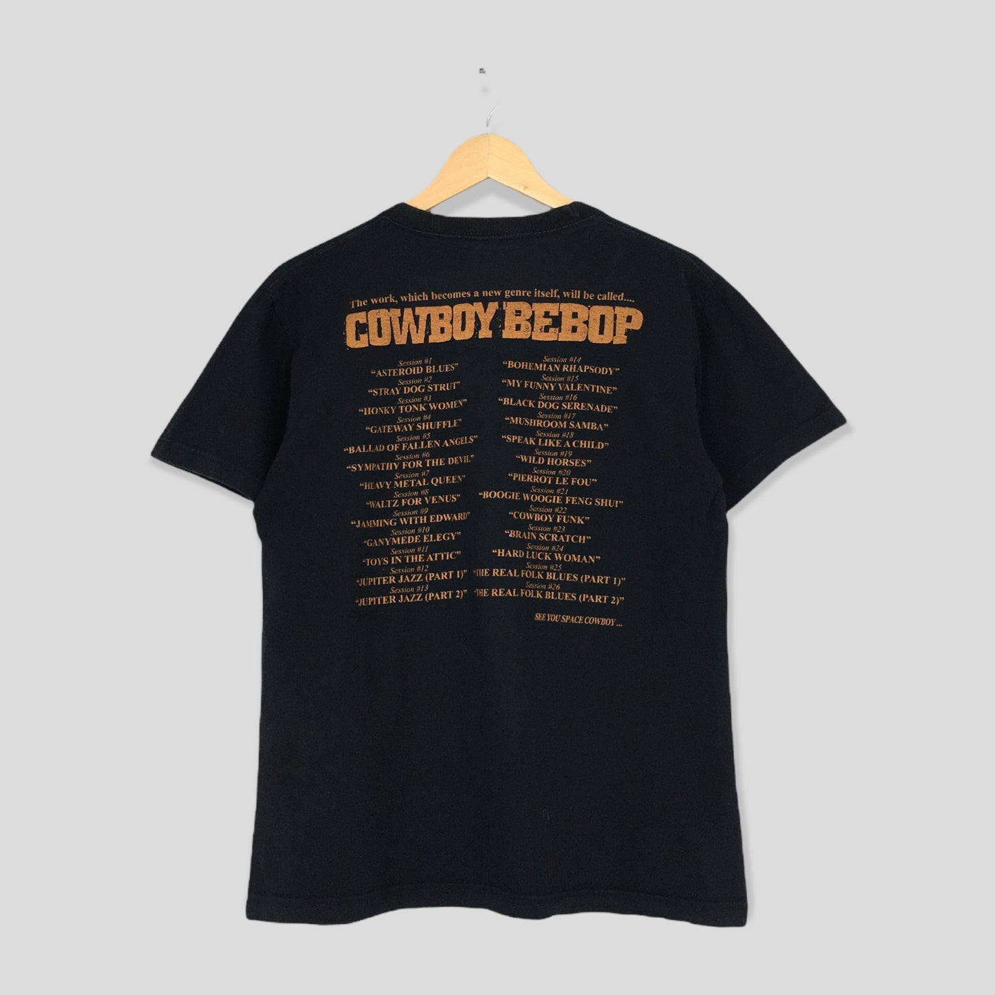 Cowboy Bebop Japanese Anime Manga Black Tshirt