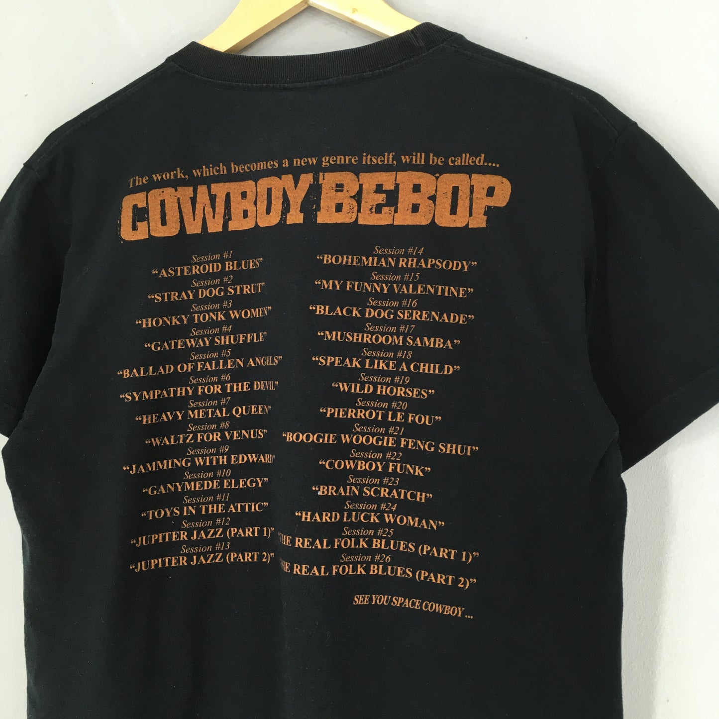 Cowboy Bebop Japanese Anime Manga Black Tshirt