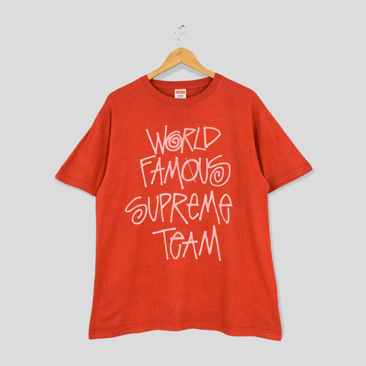 Supreme World Famous Supreme Team Spell T shirt Large