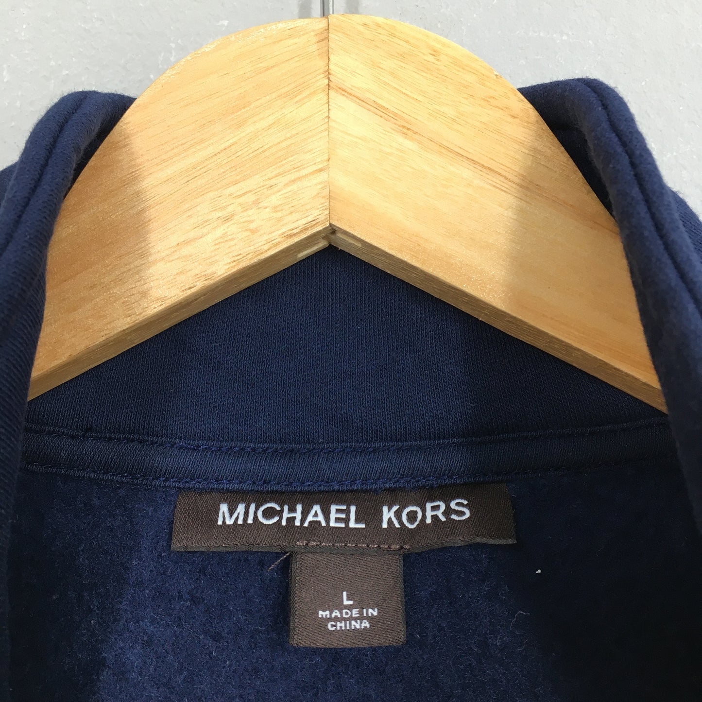 Michael Kors Usa Blue Half Zipper Sweatshirt Large