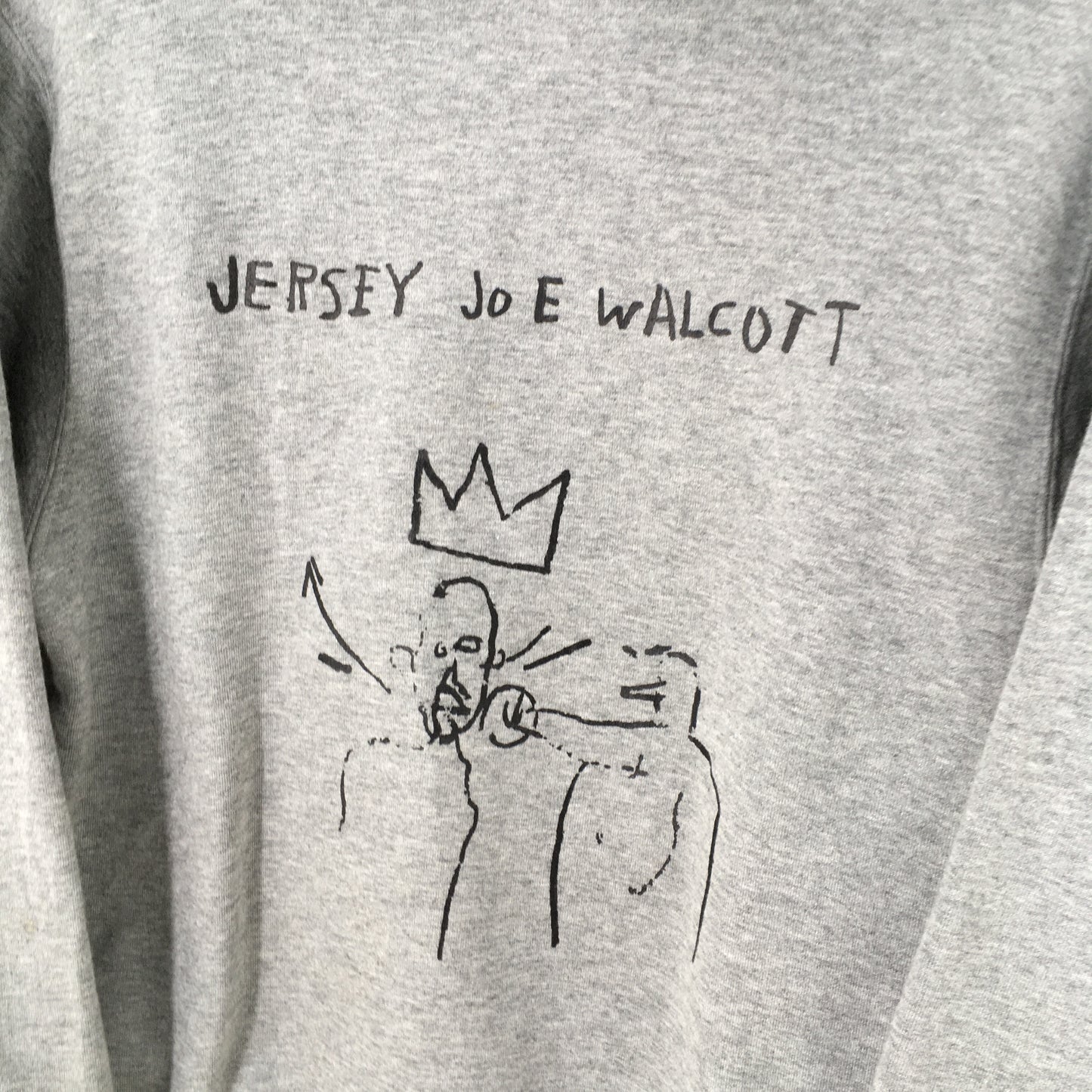 Jean Michel Basquiat Jersey Joe Walcott Pop Art Sweater Hoodie Size S