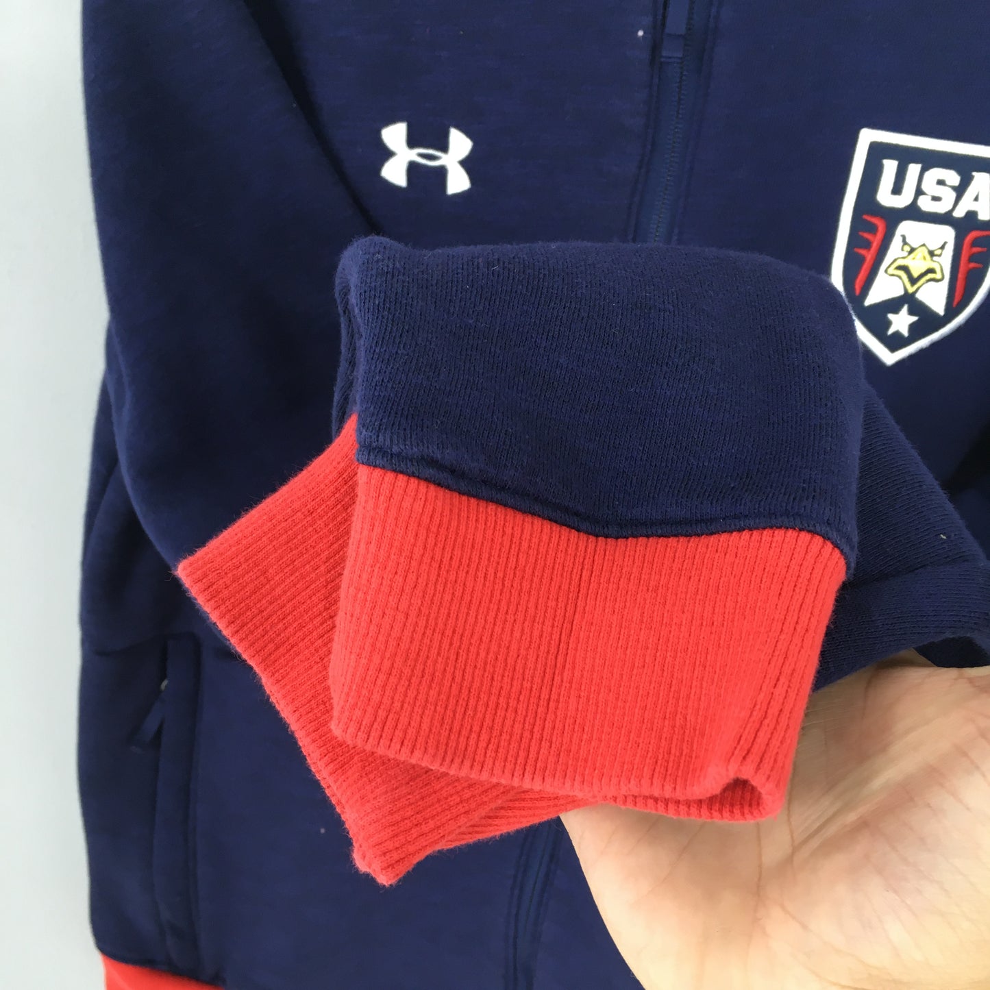 Under Armour United States Of America Blue Zipper Sweater