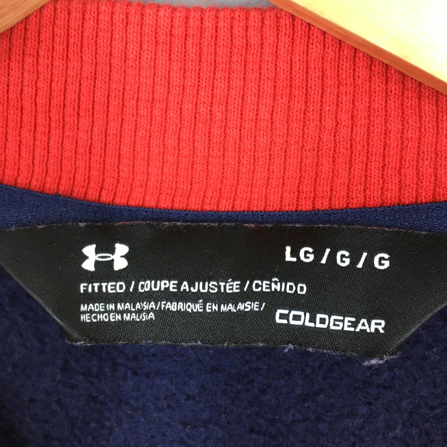 Under Armour United States Of America Blue Zipper Sweater