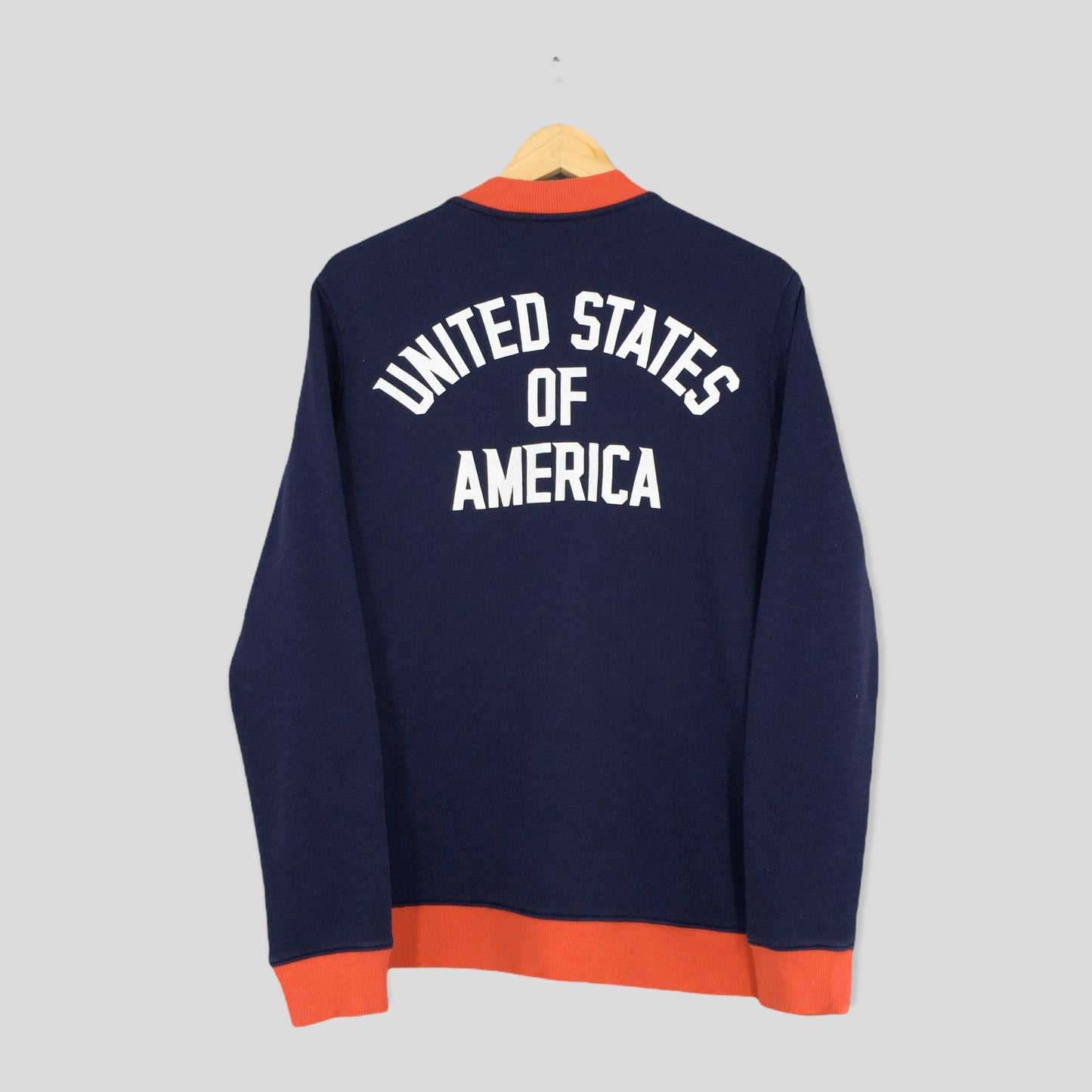 Under Armour United States Of America Blue Zipper Sweater