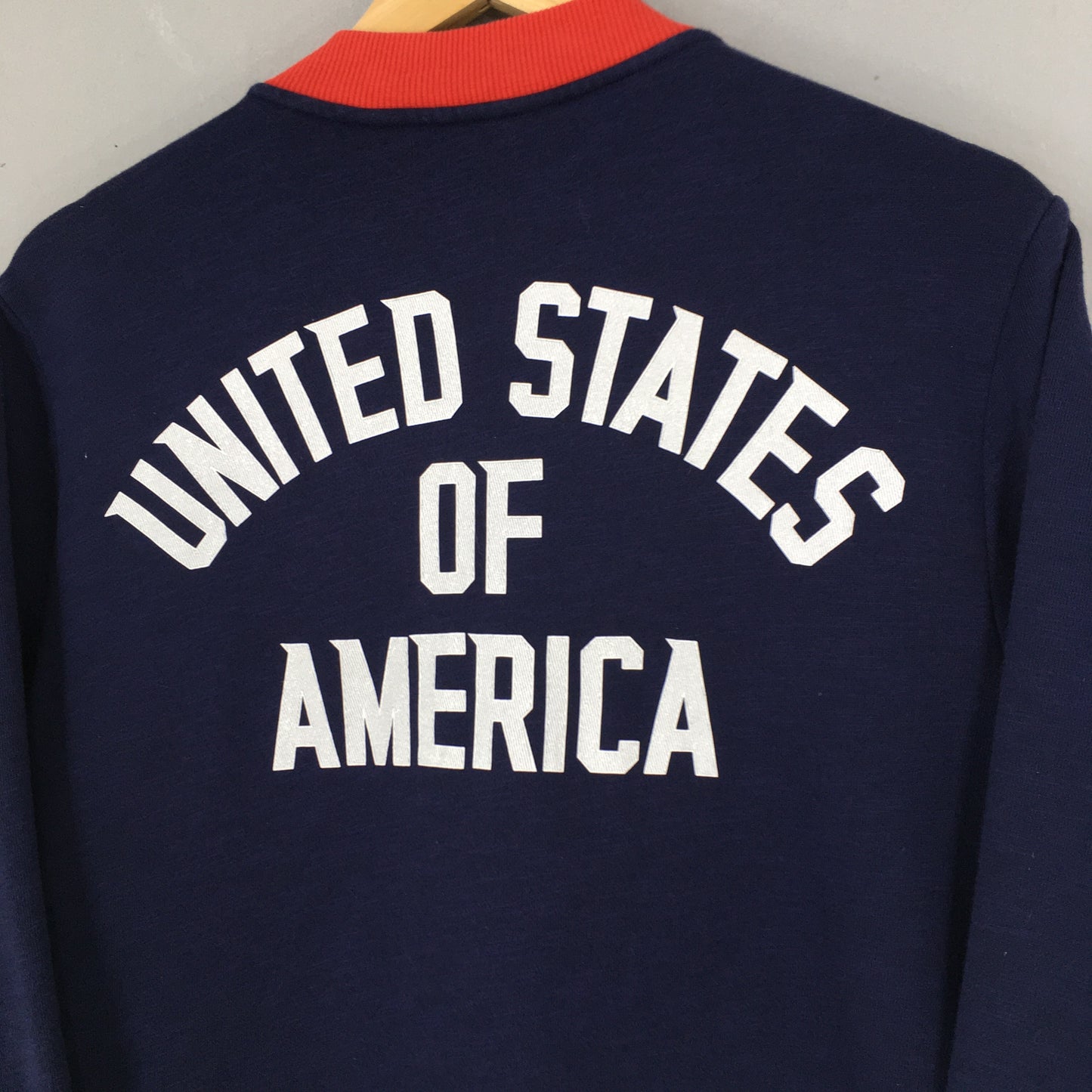 Under Armour United States Of America Blue Zipper Sweater