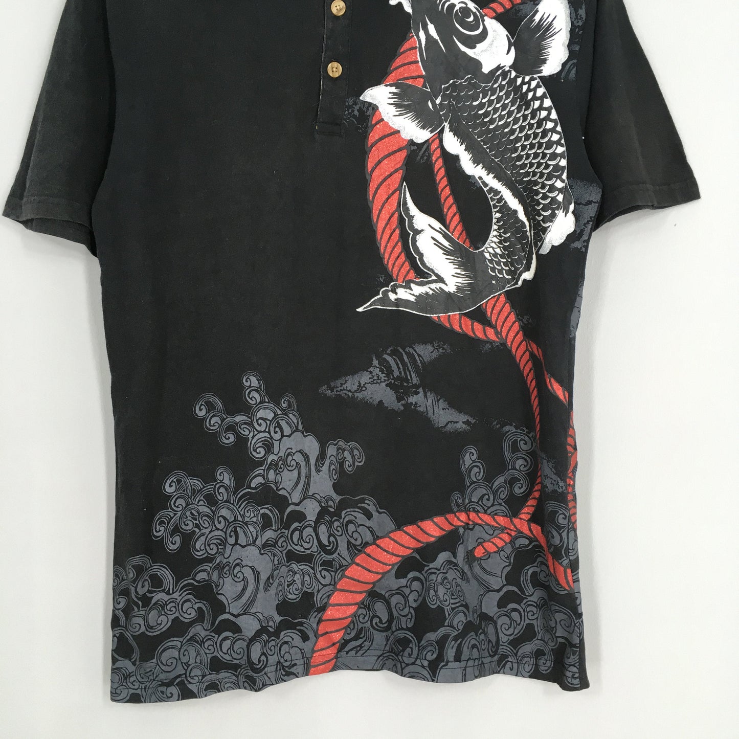 Fish Koi Japan Sukajan Shirt Small