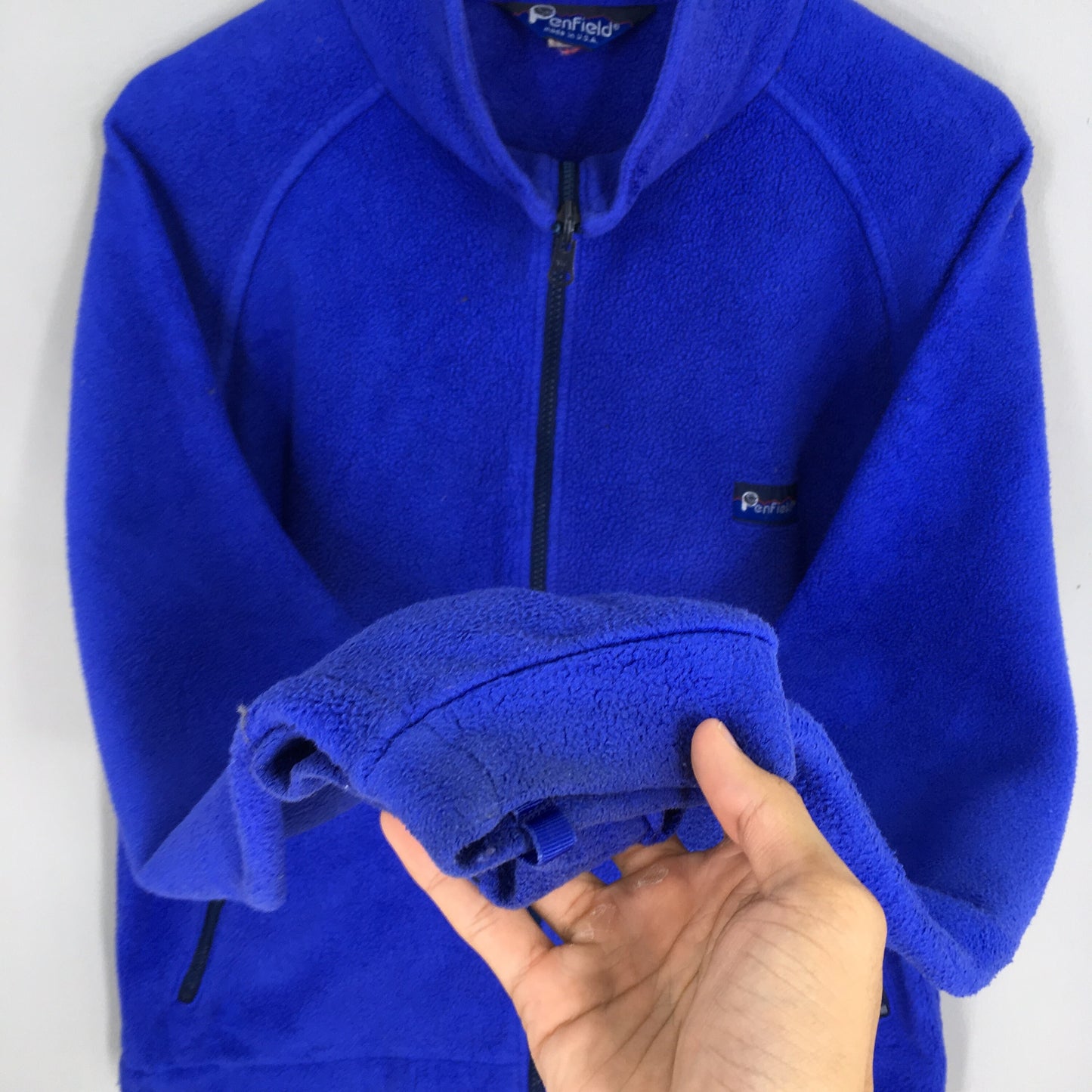 Penfield Fleece Blue Sweater Jacket Medium