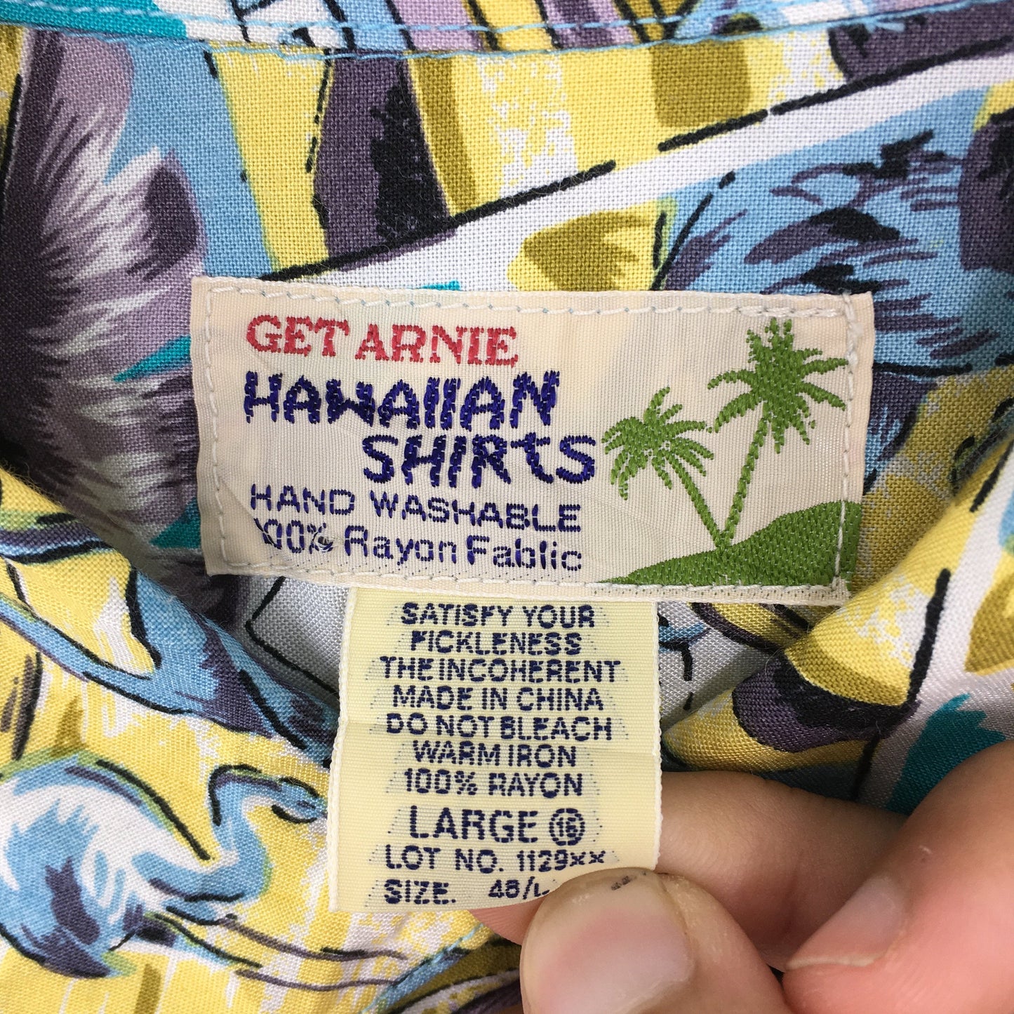 Aloha Hawaiian Rayon Shirt Large