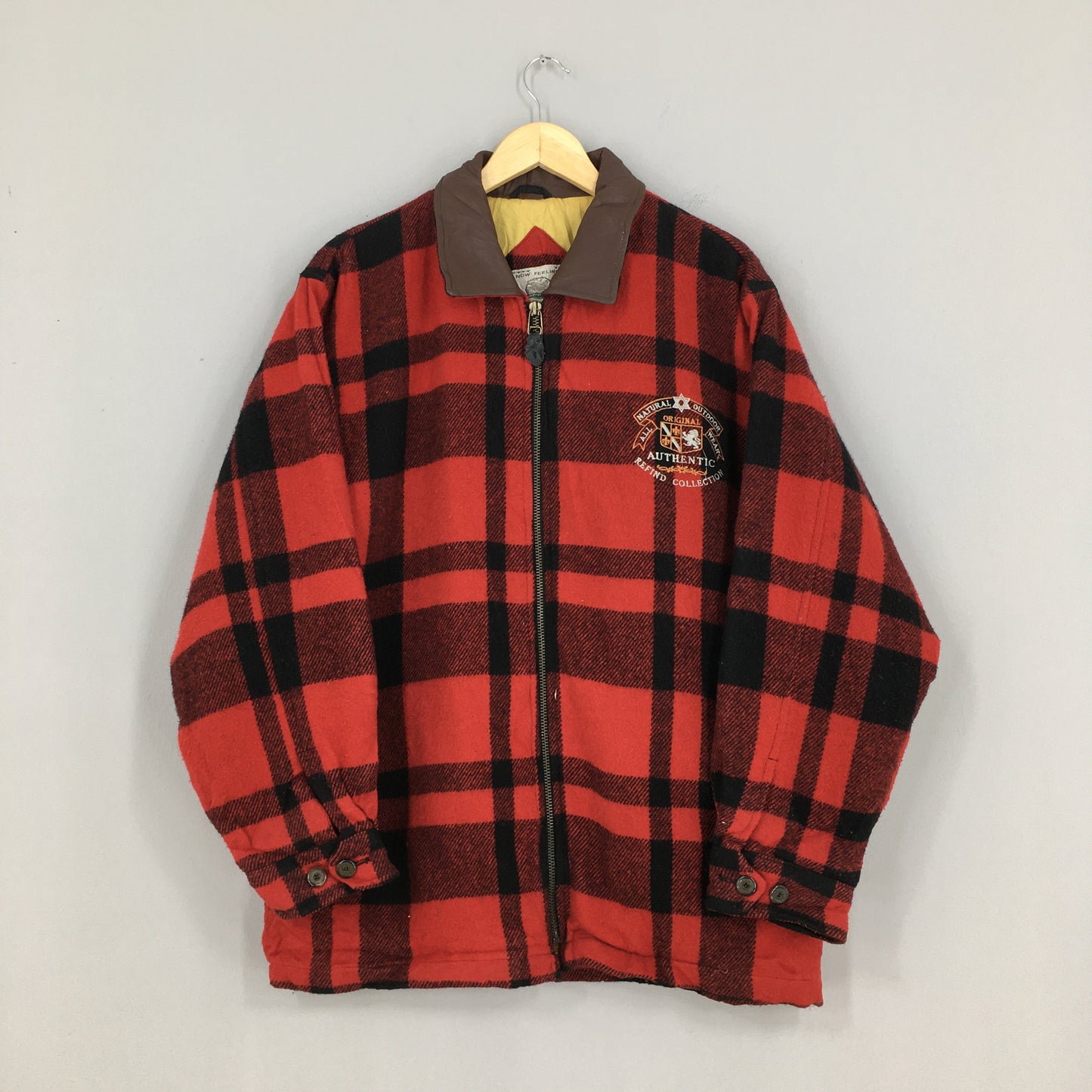 Checkered Red Tartan Zipper Jacket