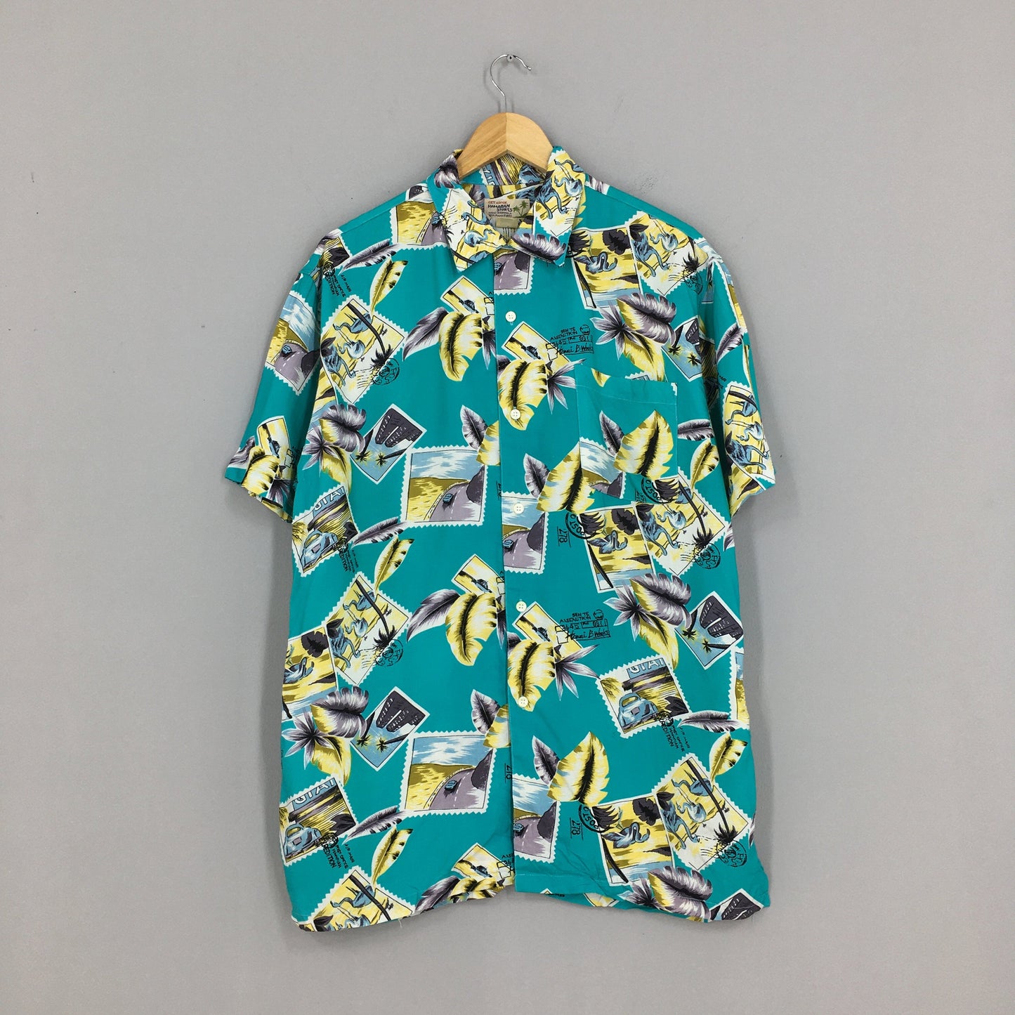 Aloha Hawaiian Rayon Shirt Large