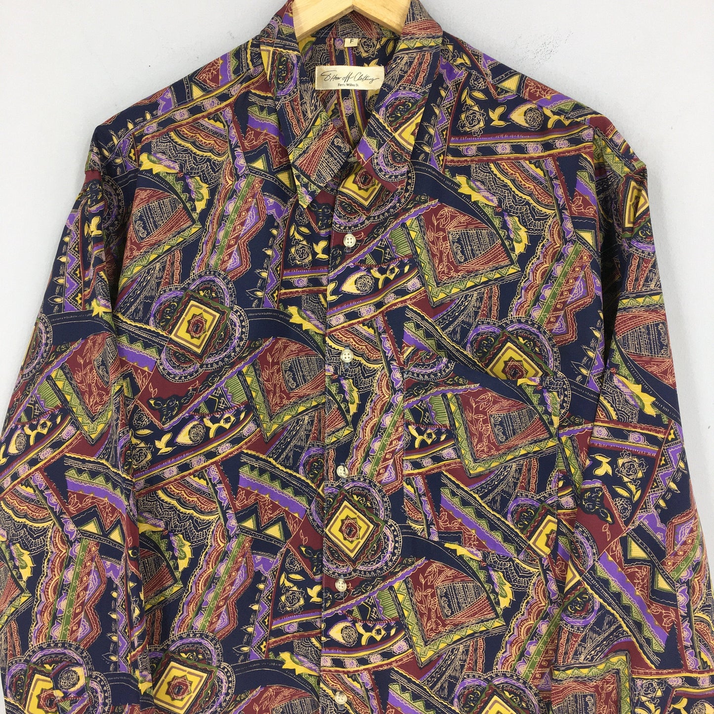 Psychedelic Fashion Polyester Baroque Shirt Large