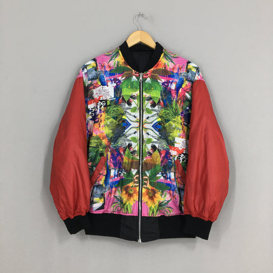 Reversible Smile Multicolor Retro Jacket Medium