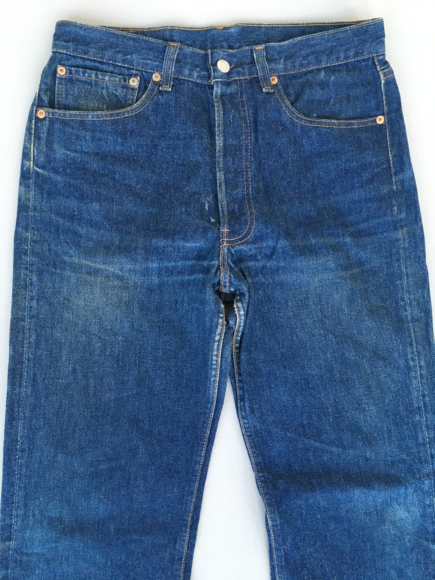 Sz 30 Levis 501 Men Denim Jeans High Waisted