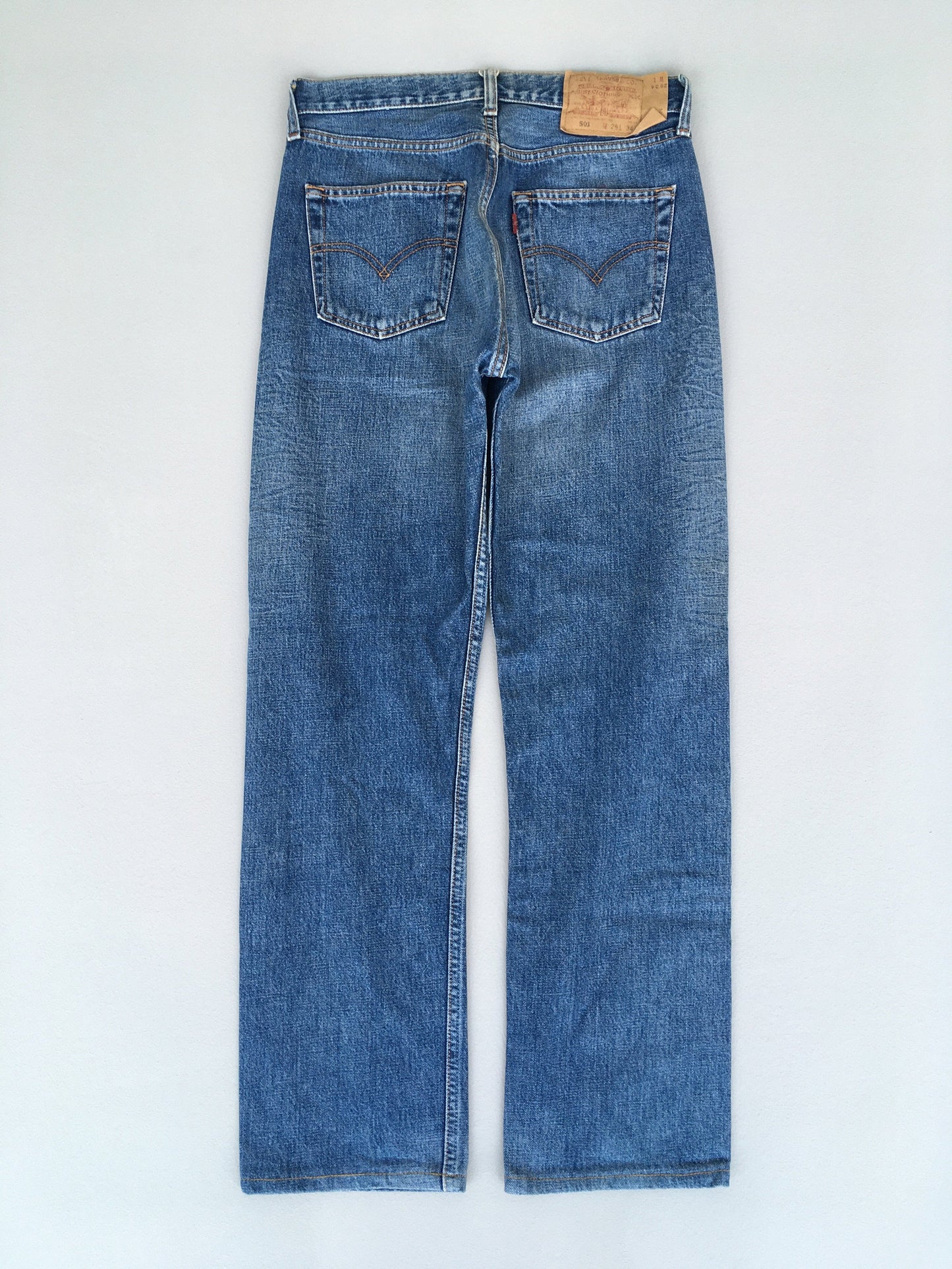 Size 28 Levis 501 Usa Blue Jeans High Waisted