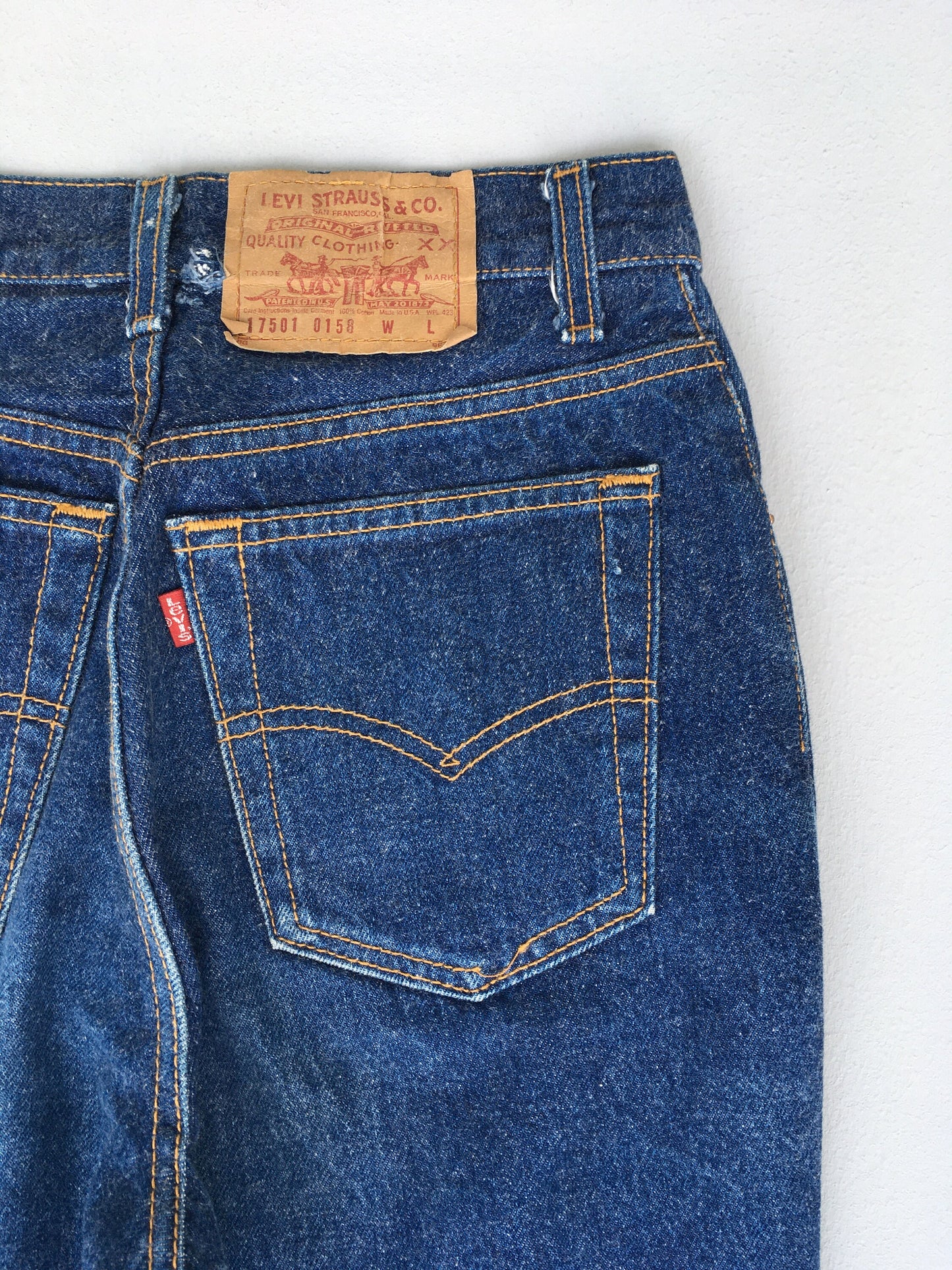 Size 24x28 Levis 501 Indigo Blue Jeans High Waisted