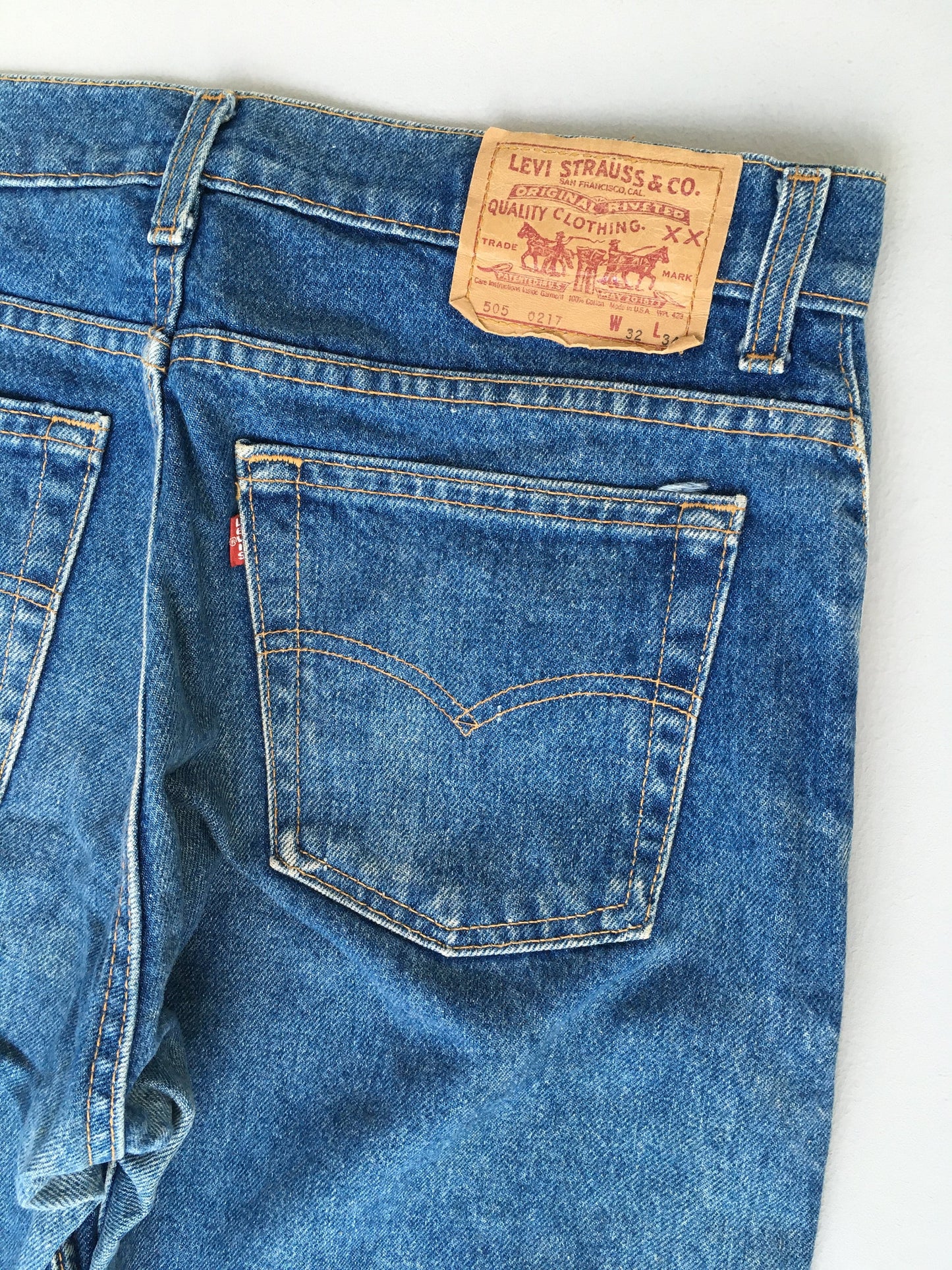 Size 30x27.5 Levis 505 Regular Fit Stonewash Jeans