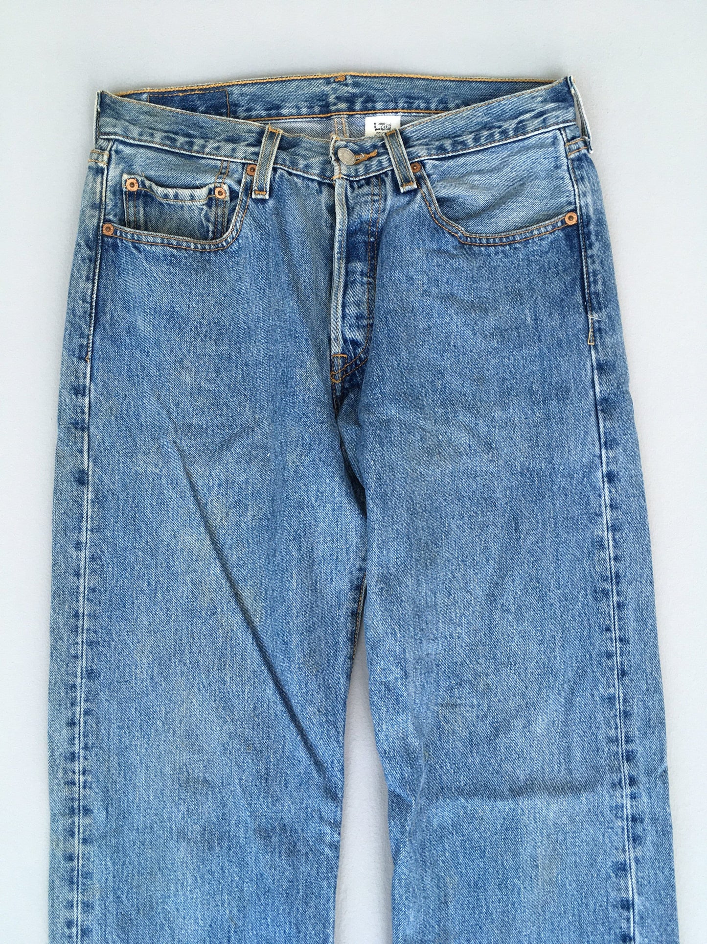 Size 28x33 Levi's 501 Faded Blue Dirty Jeans