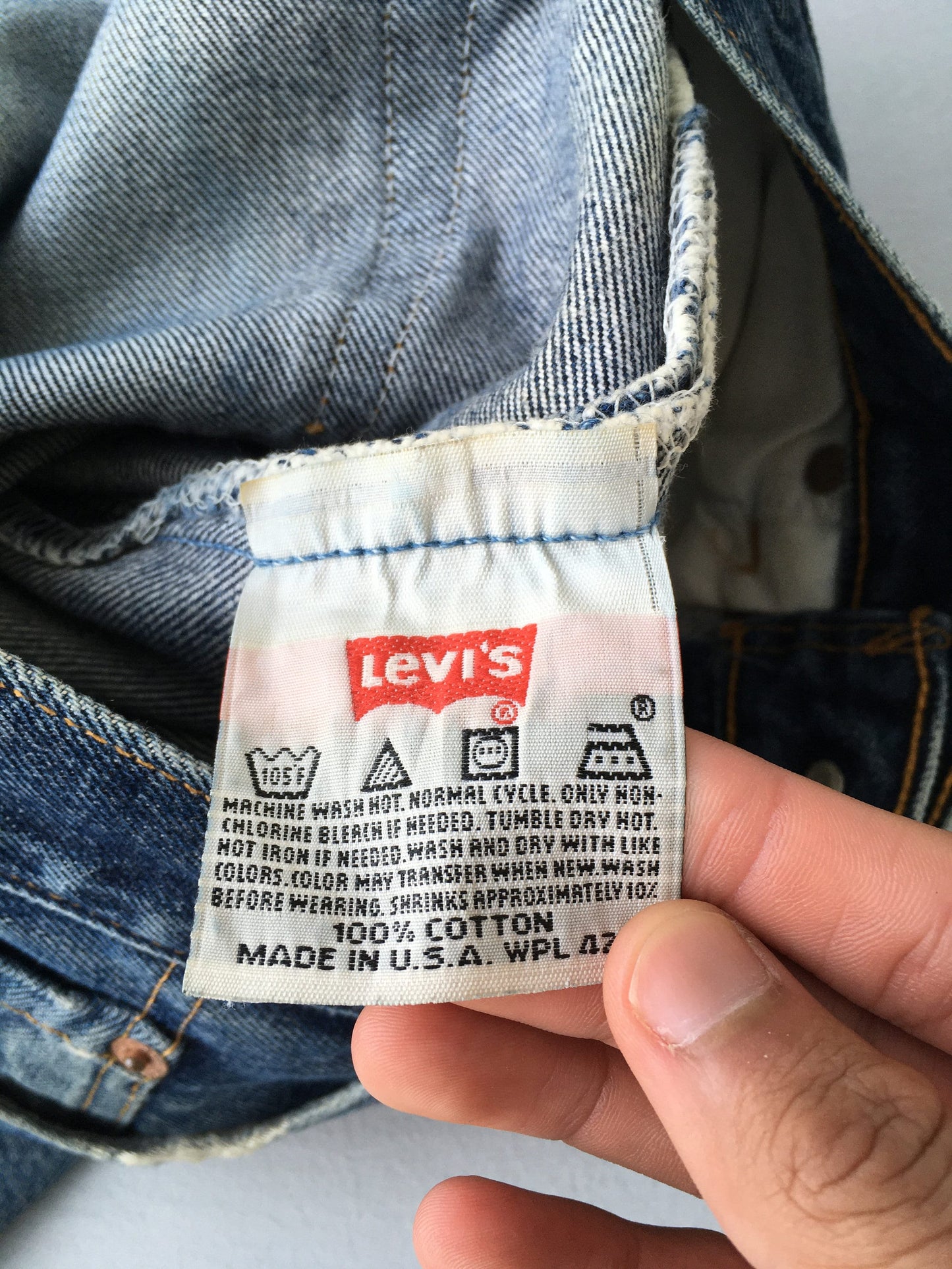 Size 30x33 Levi's 501XX Faded Dark Blue Dirty Jeans