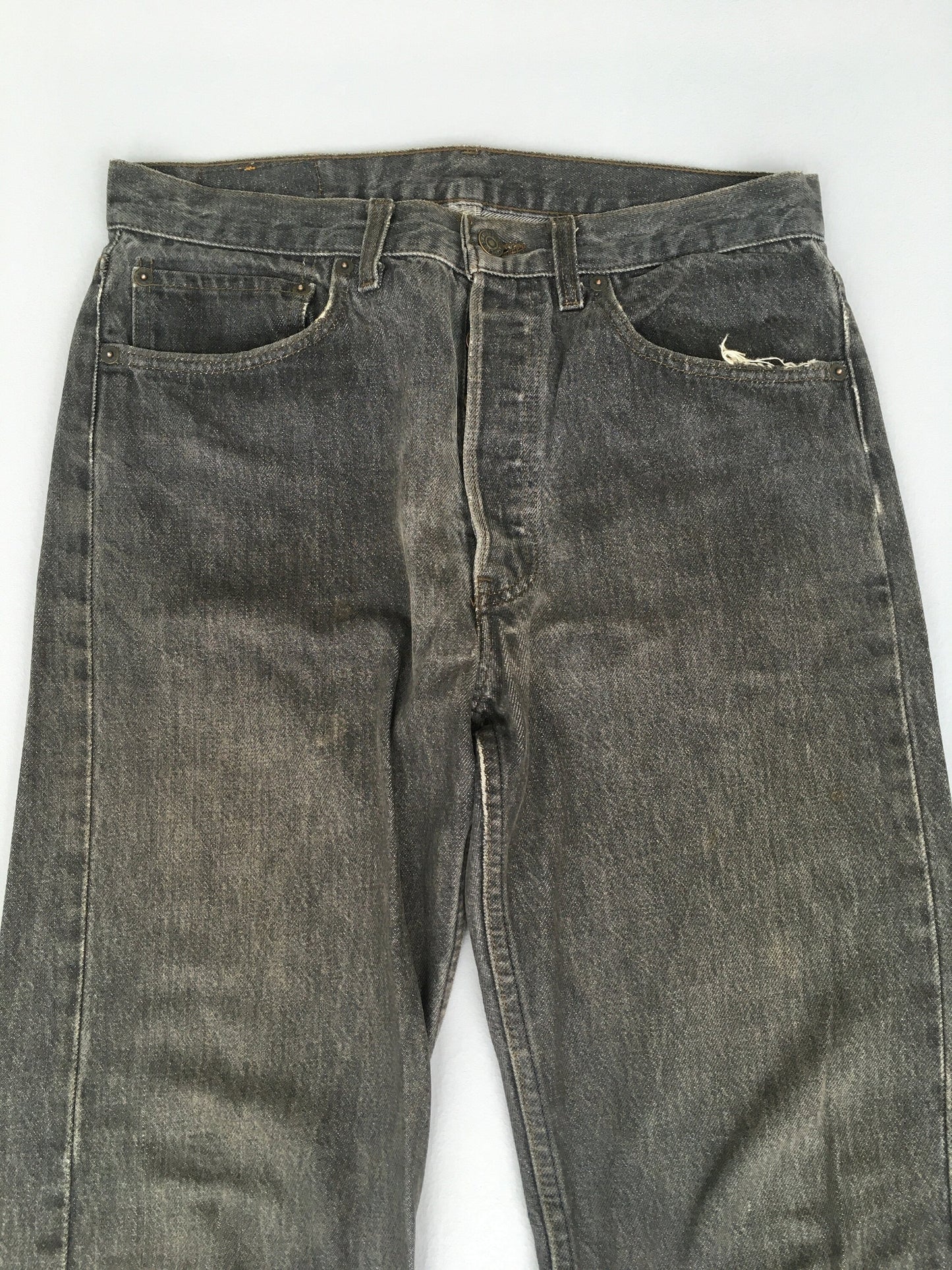 Size 30 Levis 501 Black Jeans High Waisted