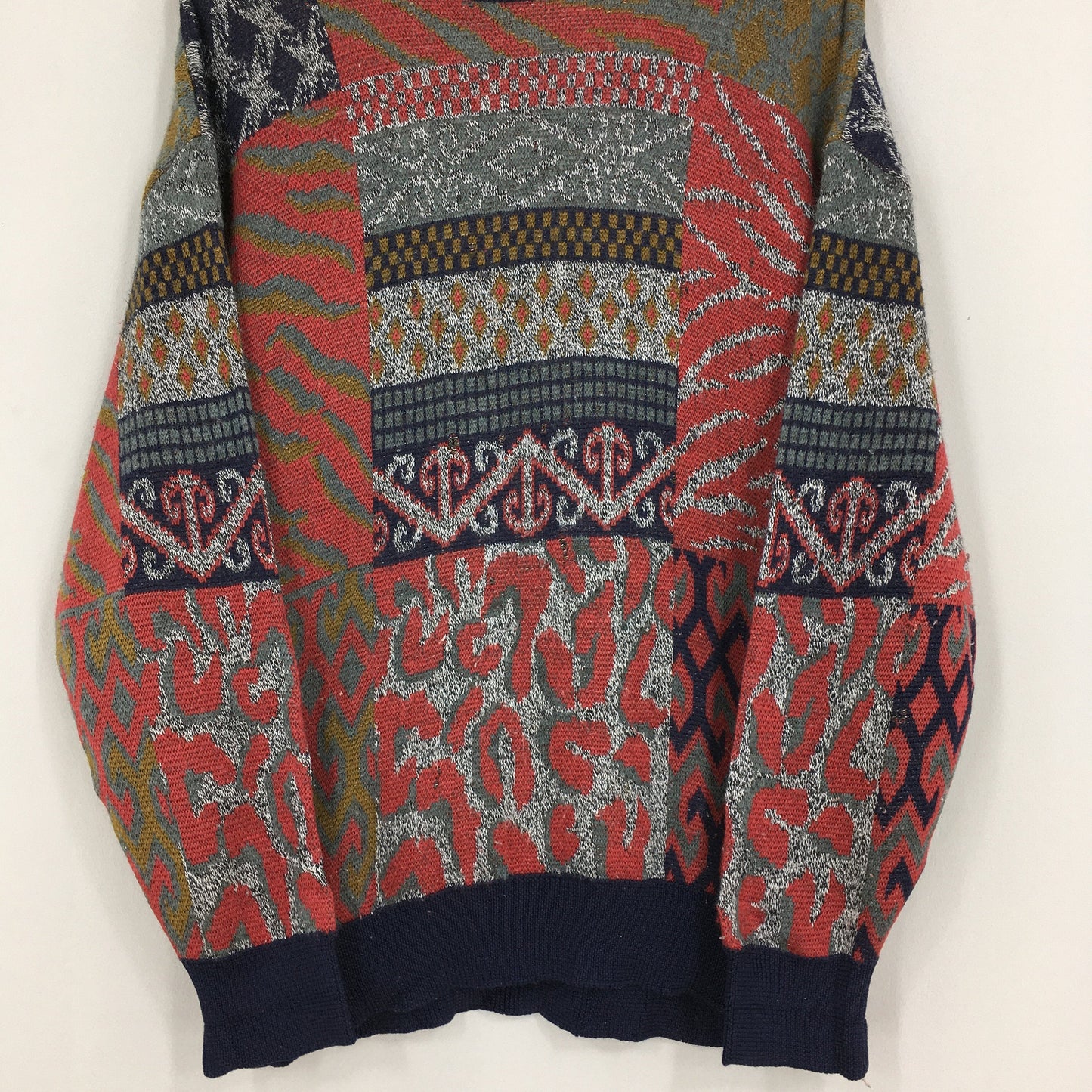 Modigliani Abstract Navajo Crewneck Wool Knitwear Large