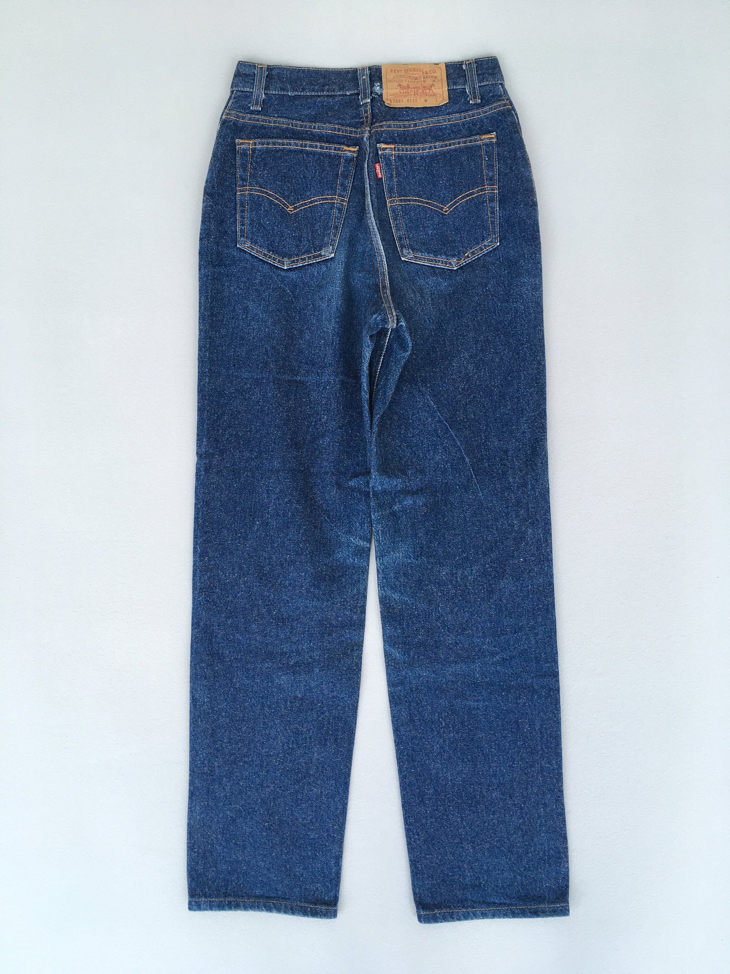 Size 24x28 Levis 501 Indigo Blue Jeans High Waisted