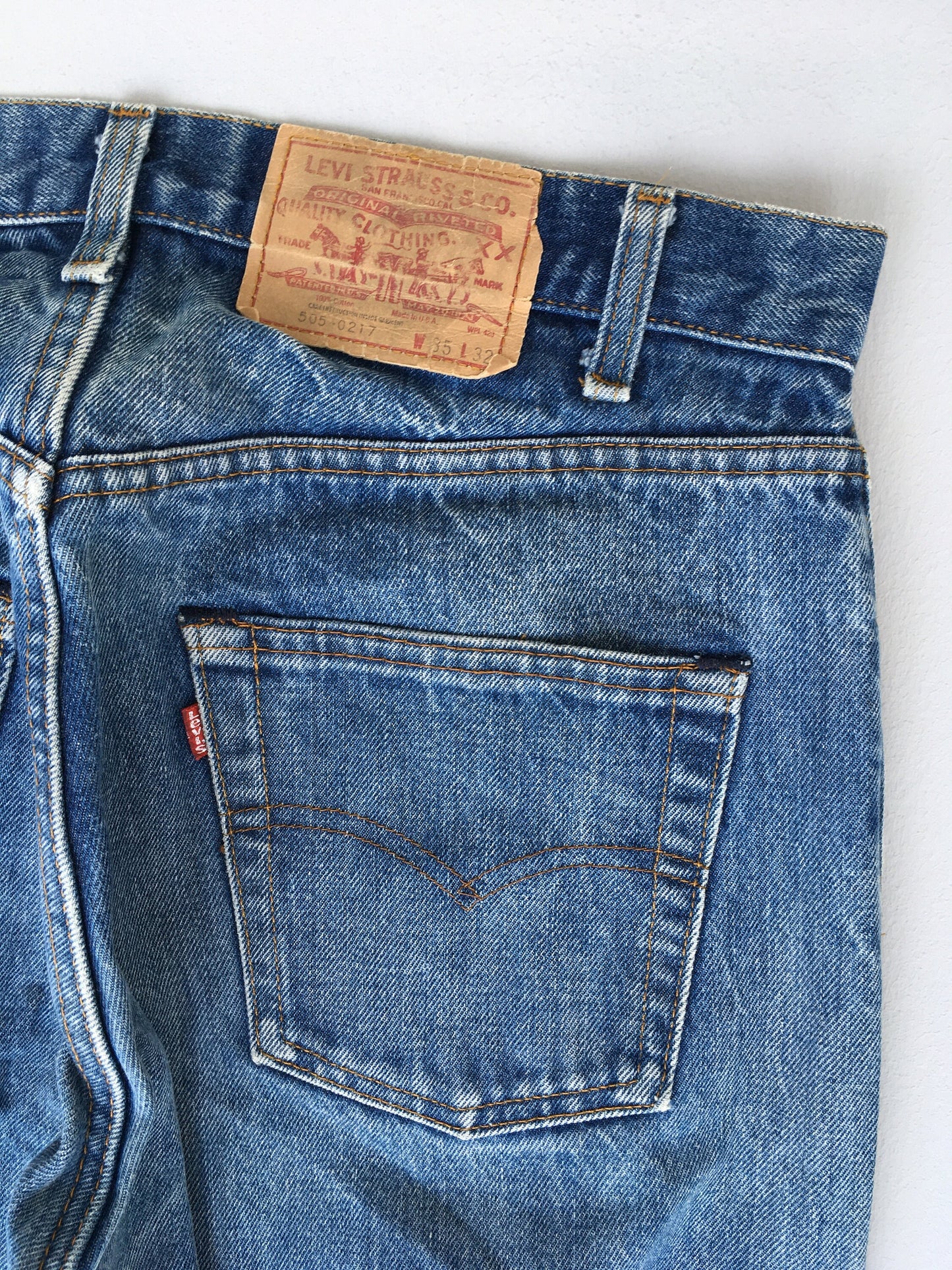 Size 32x31 Levis 505 Jeans High Waisted Faded Denim