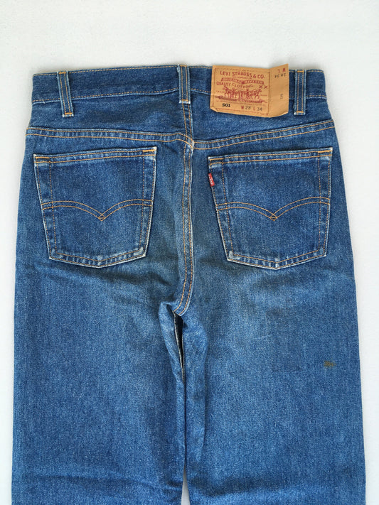 Size 28x29 Levi's 501 Indigo Dark Blue Jeans