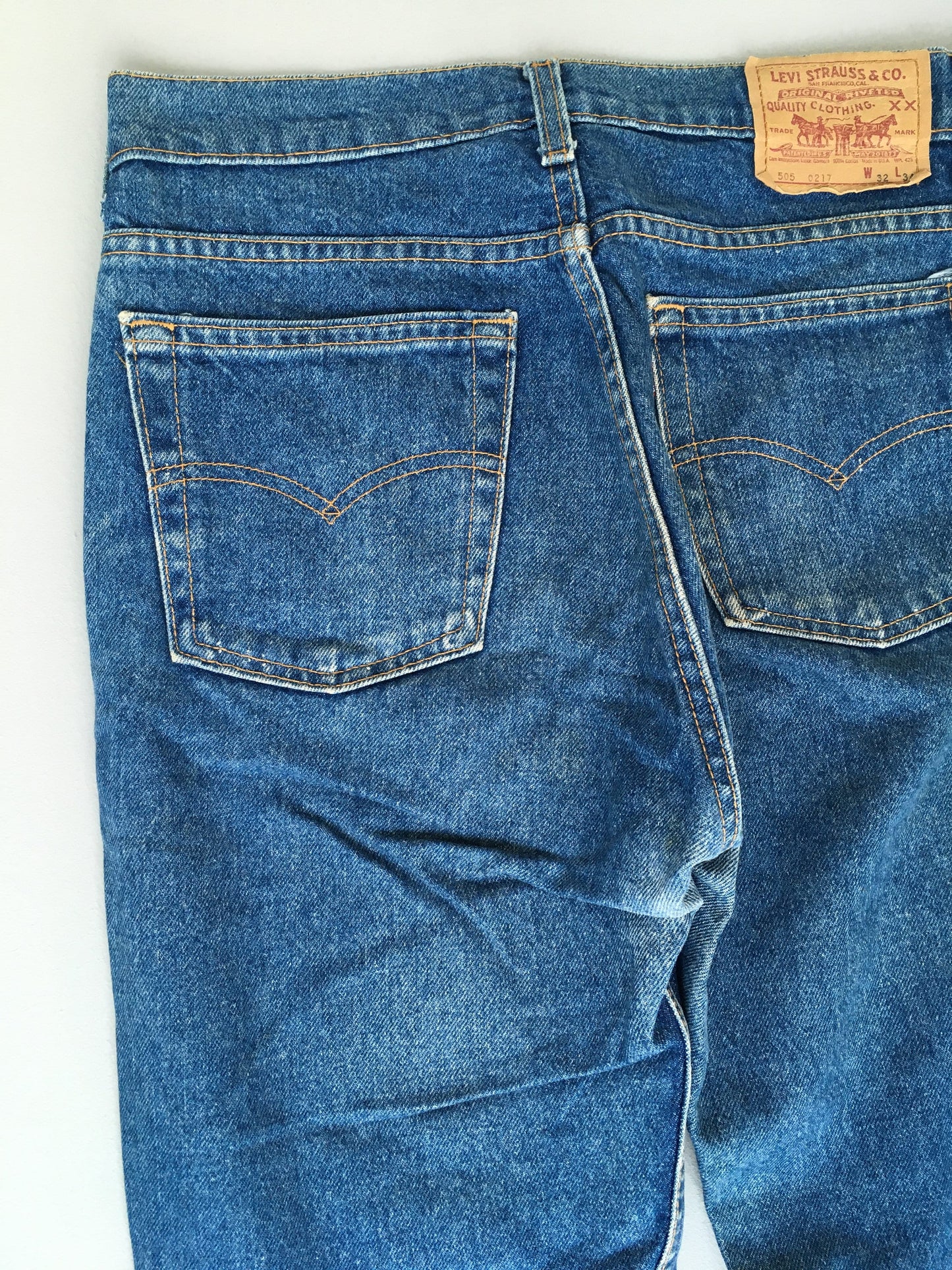 Size 30x27.5 Levis 505 Regular Fit Stonewash Jeans