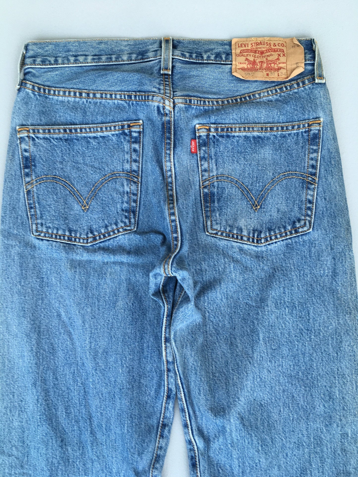 Size 28x33 Levi's 501 Faded Blue Dirty Jeans