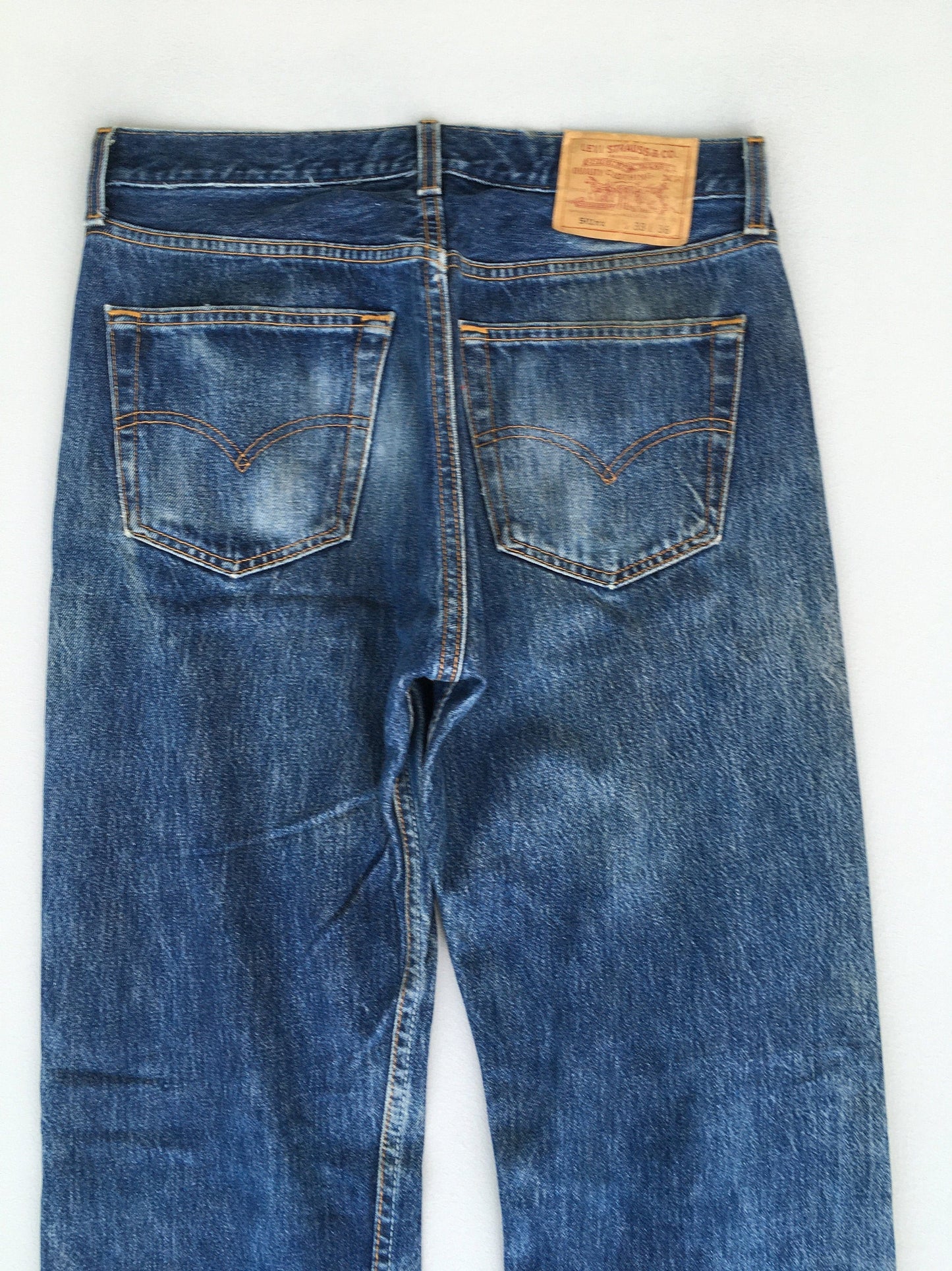 Size 30x33 Levi's 501XX Faded Dark Blue Dirty Jeans
