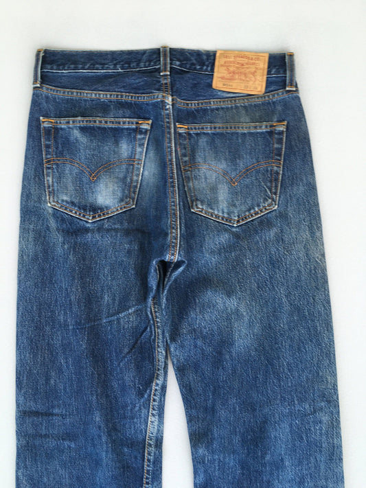 Size 30x33 Levi's 501XX Faded Dark Blue Dirty Jeans